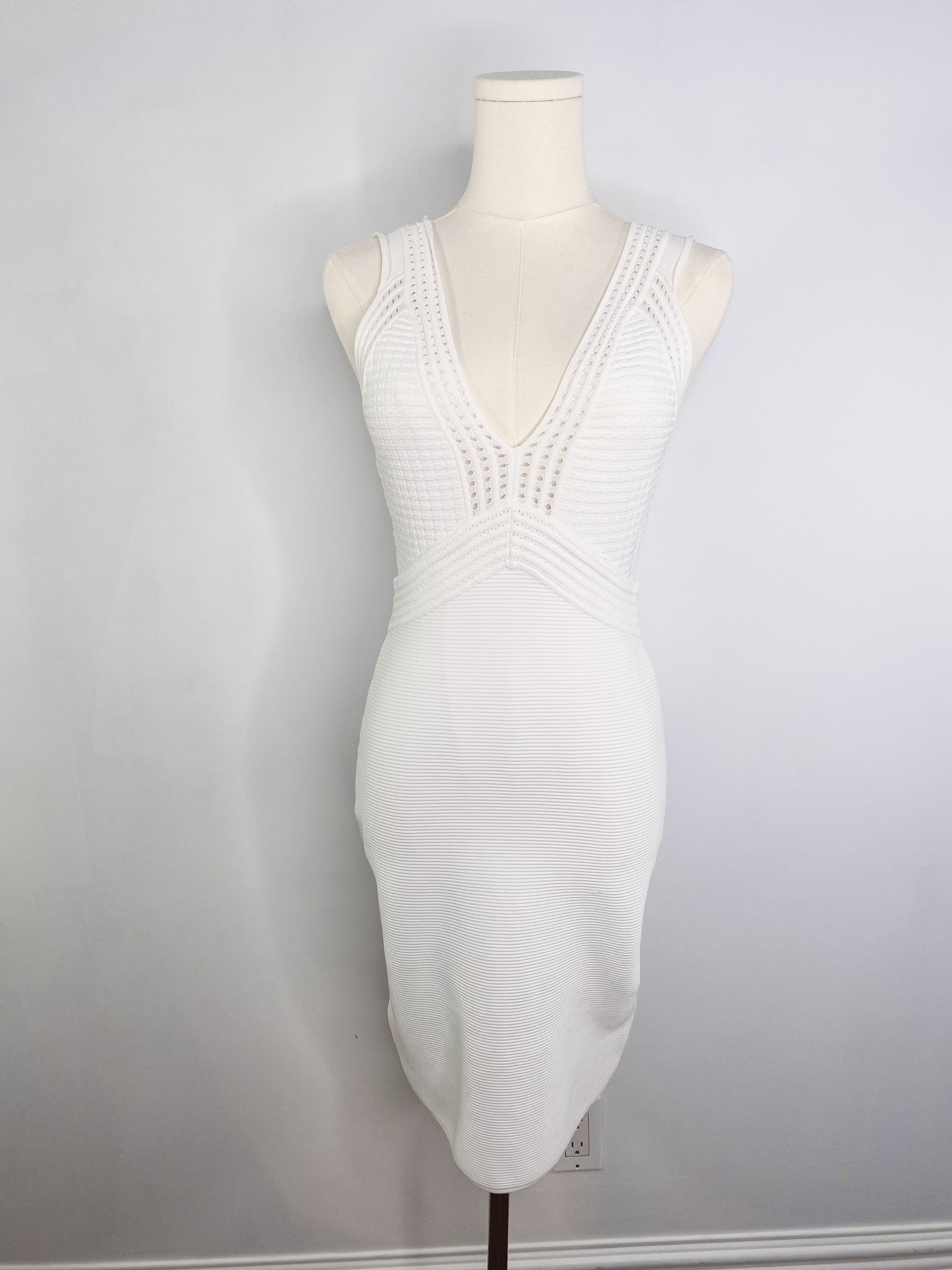Guess Guess - White Bondage Bodycon Dress Size S / US 4 / IT 40 - 2 Thumbnail
