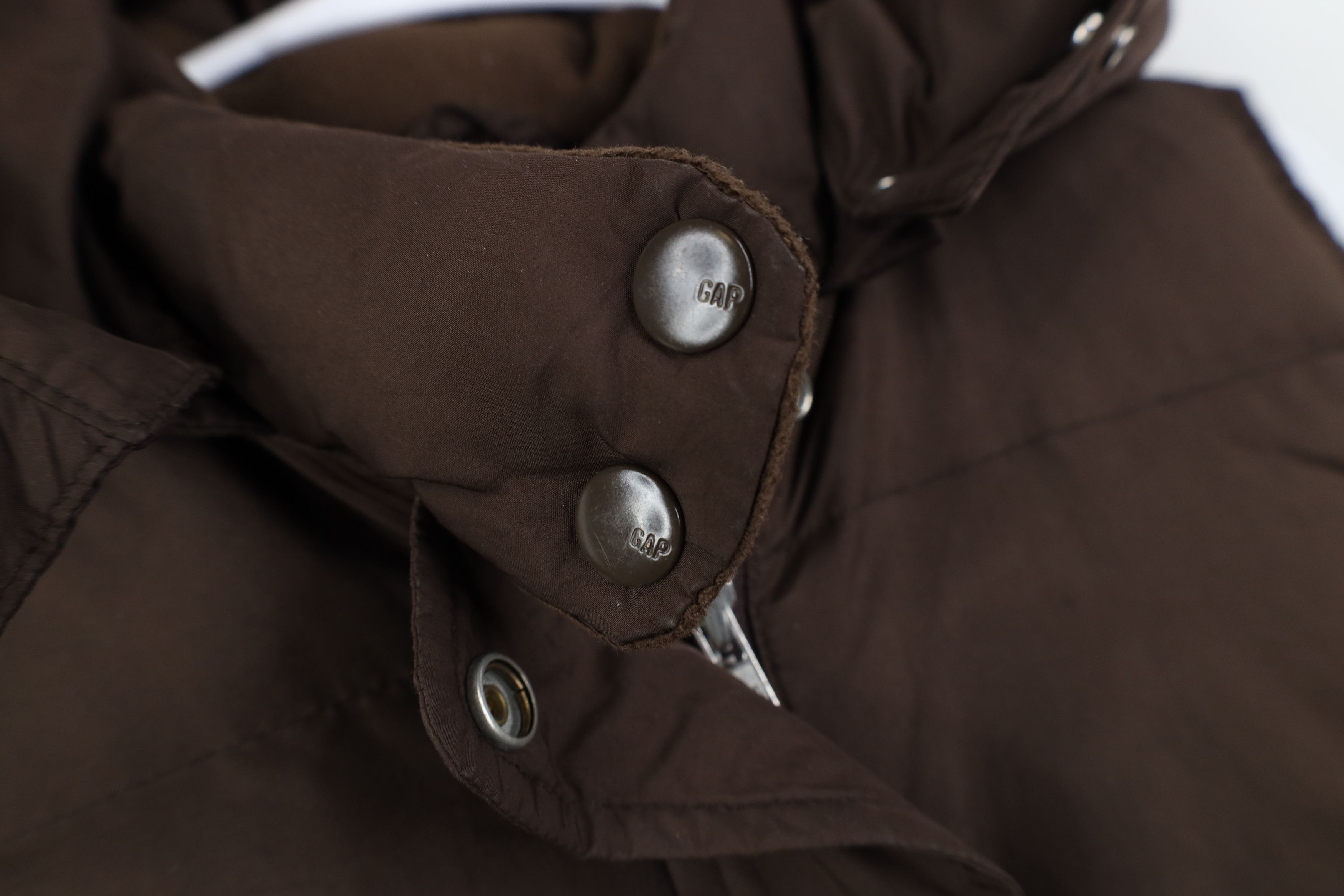 Gap Vintage Y2K Gap Duck Down Hooded Puffer Vest Jacket Brown Size M / US 6-8 / IT 42-44 - 8 Thumbnail