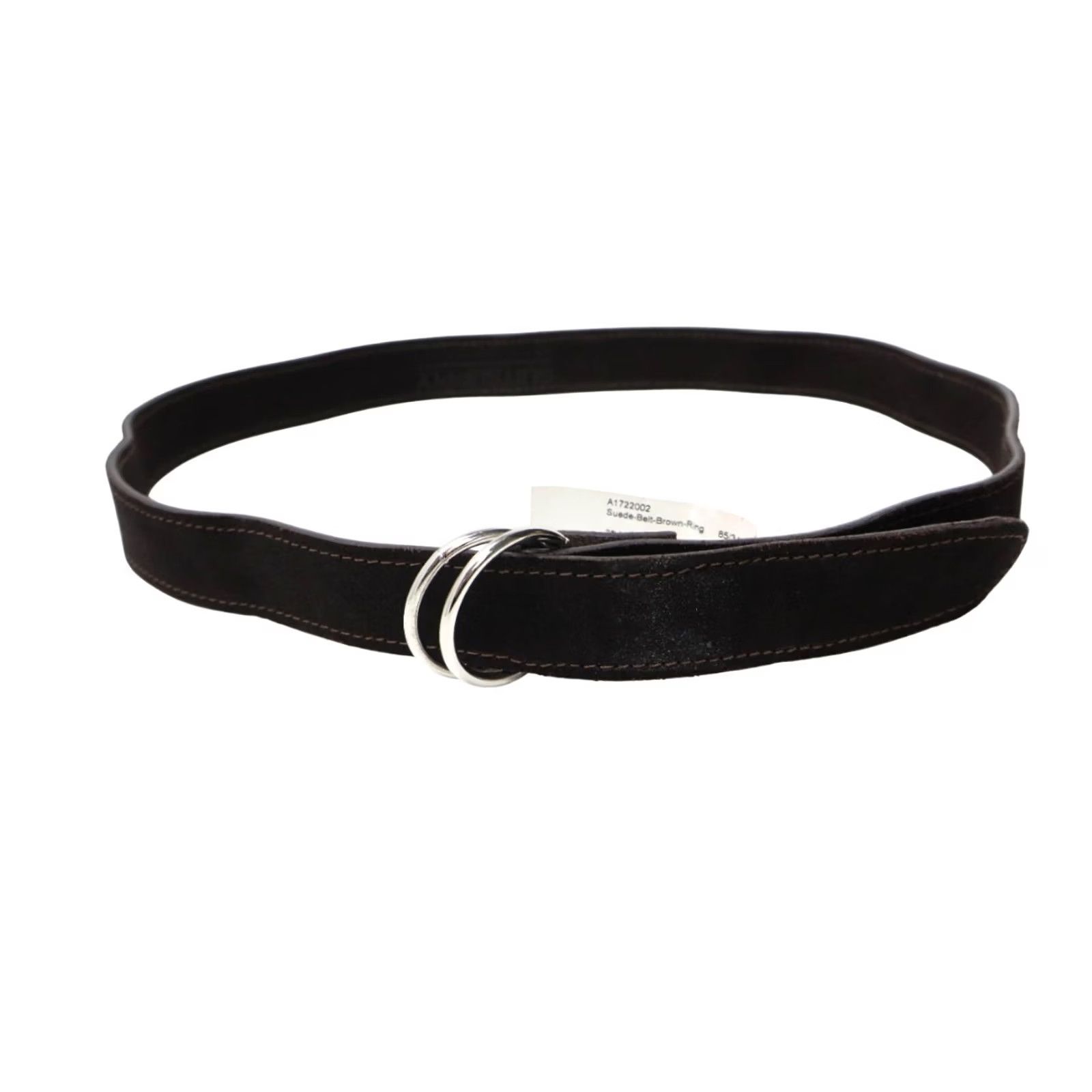 Suitsupply Suitsupply Belt Mens 85/34 Suede Leather Brown Ring Double Buckle Size ONE SIZE - 2 Thumbnail