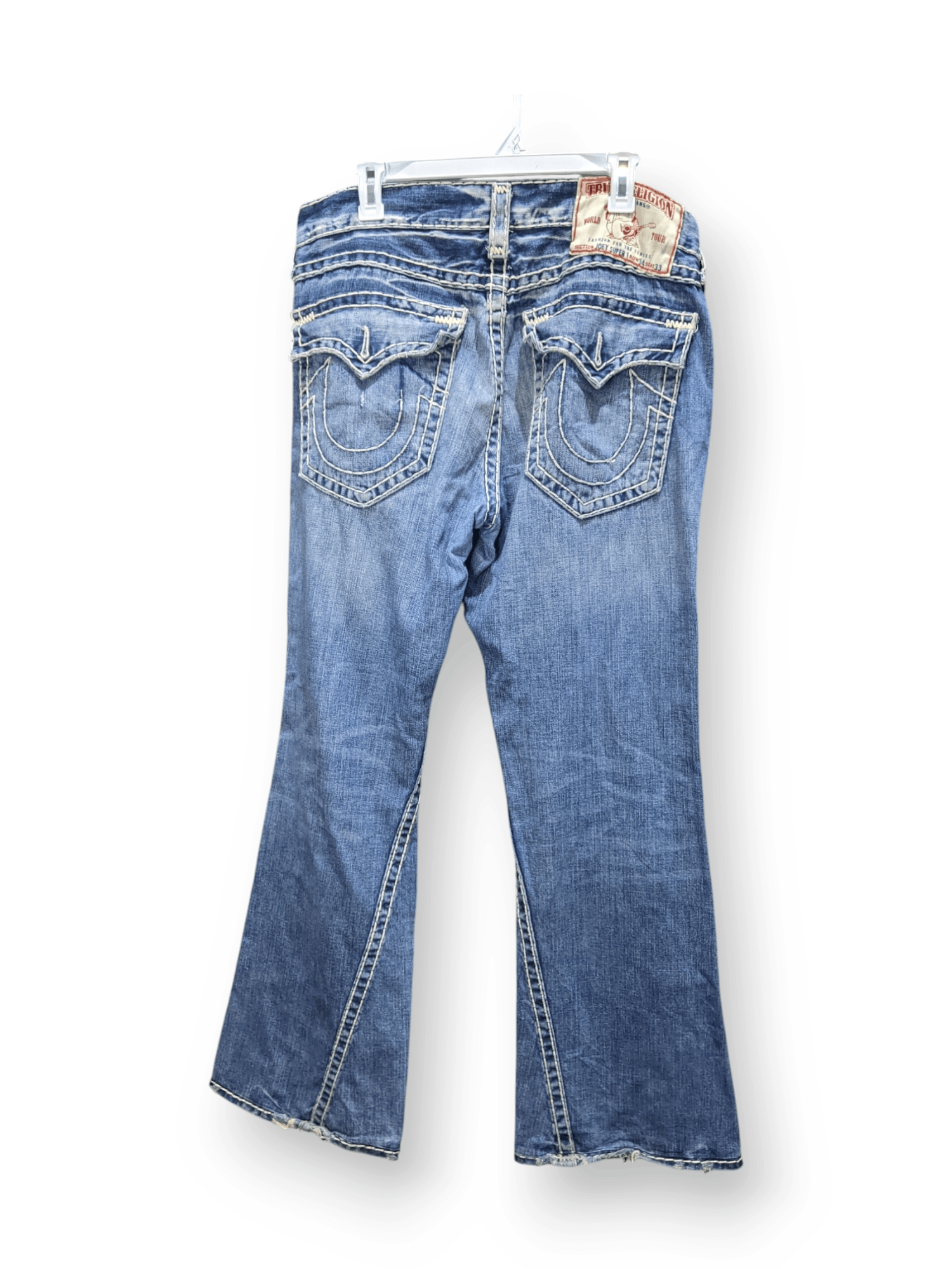 True Religion Vintage Joey Super T Flare Jeans Size US 34 / EU 50 - 3 Thumbnail