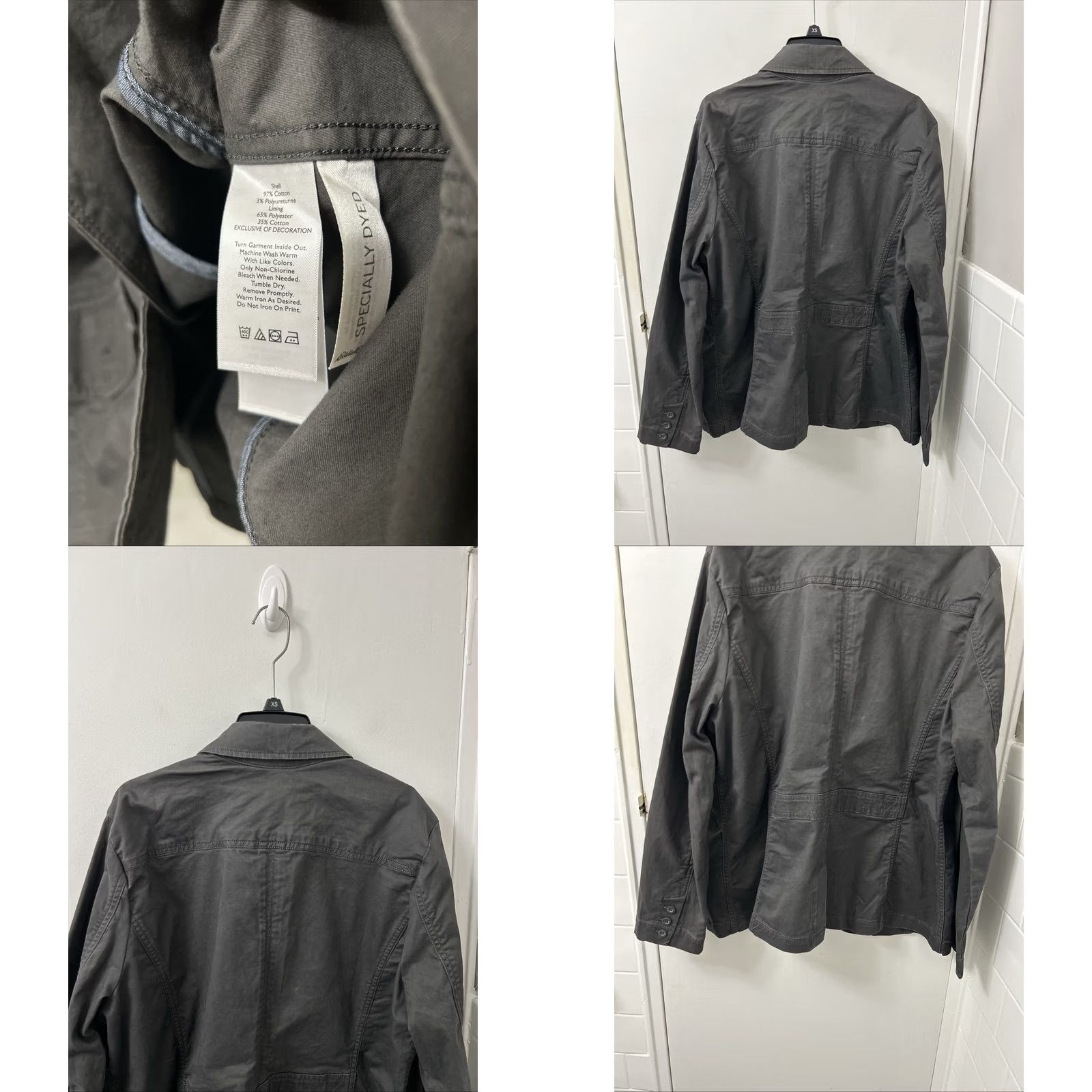 Eddie Bauer Eddie Bauer Jacket Womens Sz 20 Gray Barn Chore Legendwash Stretch Canvas Coat Size 3XL / US 20-22 - 8 Thumbnail