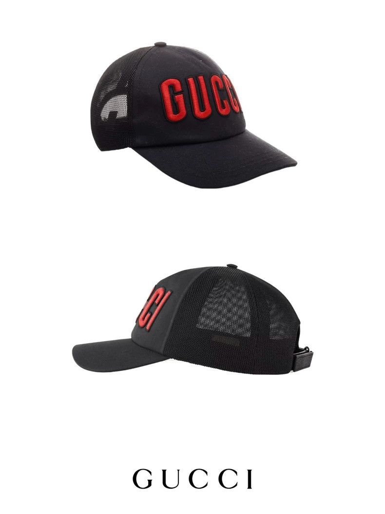 Gucci Gucci SizeL Embroidered logo black hat Size ONE SIZE - 9 Thumbnail