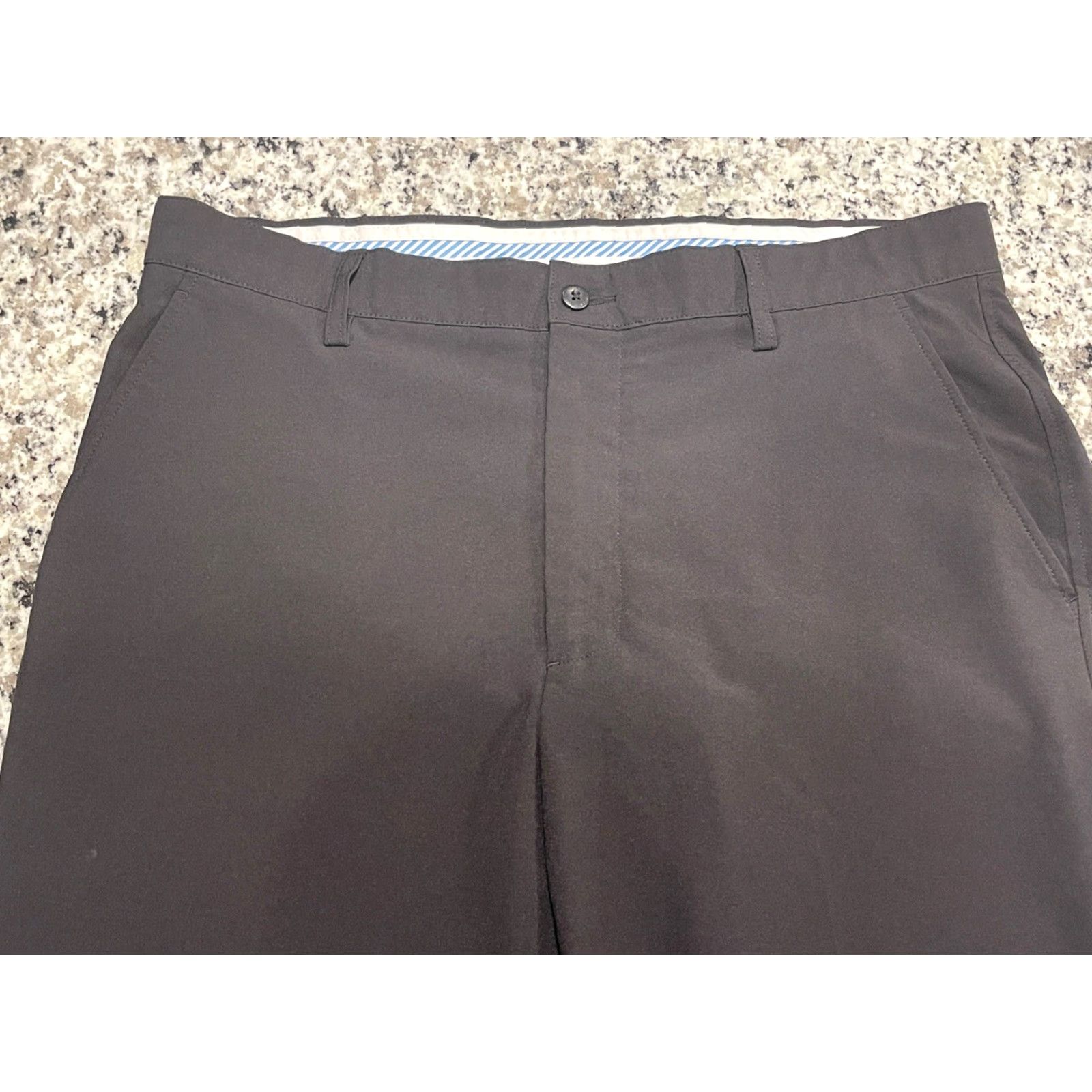 Footjoy FootJoy Pants Golf Men Black 36 x 32 Regular Inseam 32 Flat Front Button EUC FJ Traditional Poly Tech Size US 36 / EU 52 - 2 Thumbnail