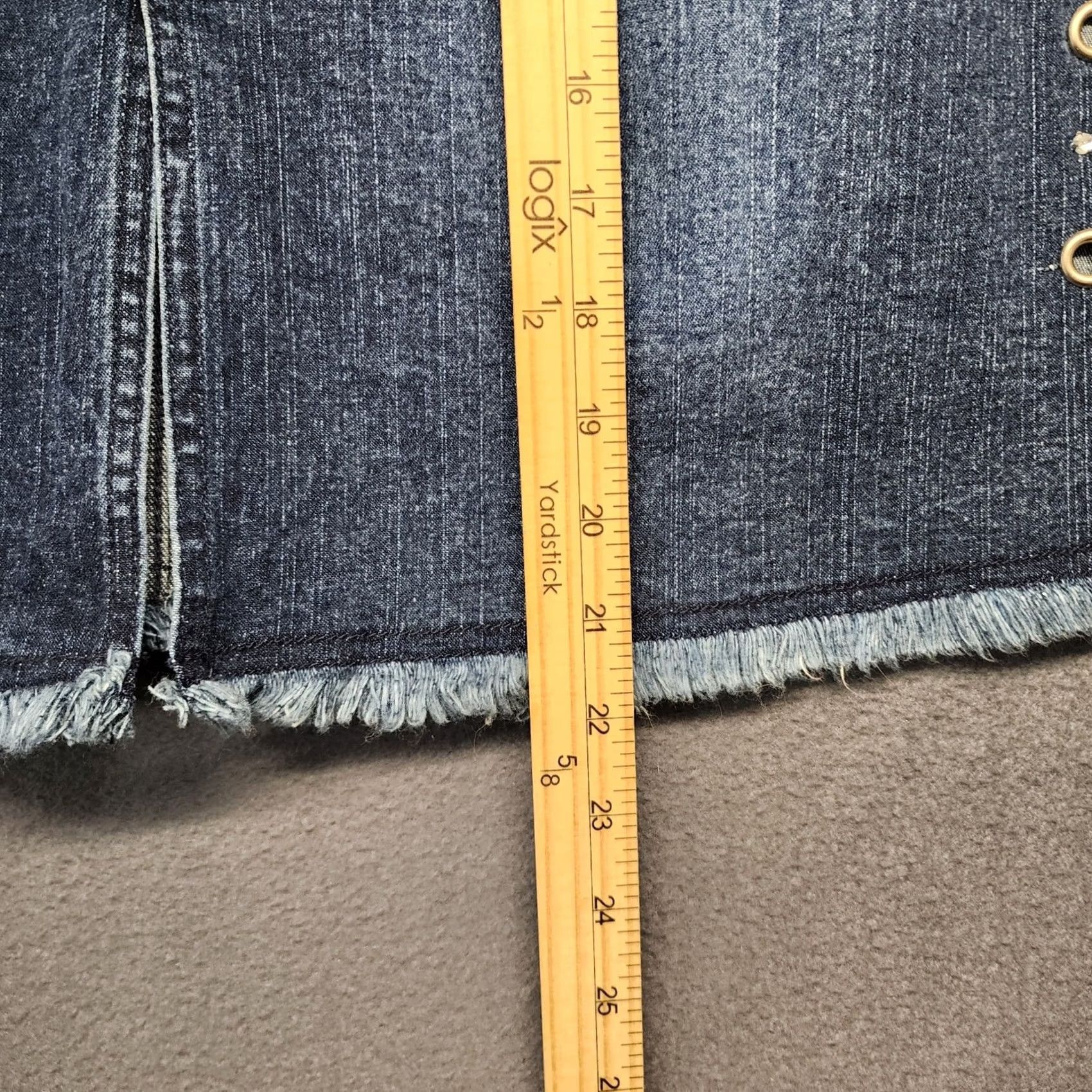 Vintage VINTAGE L.A. Blues Skirt Women 14 Blue Denim Stretch Casual 90s Y2K Size 36" / US 14 / IT 50 - 5 Thumbnail