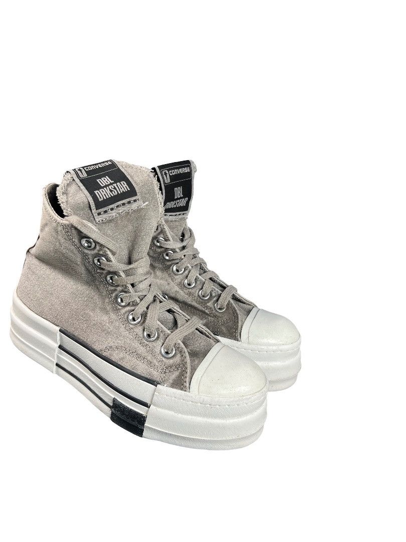 Rick Owens Drkshdw Rick Owens DRKSHDW Dbl DrkStar High-Top Sneakers – Gray Size US 6.5 / IT 36.5 - 3 Thumbnail