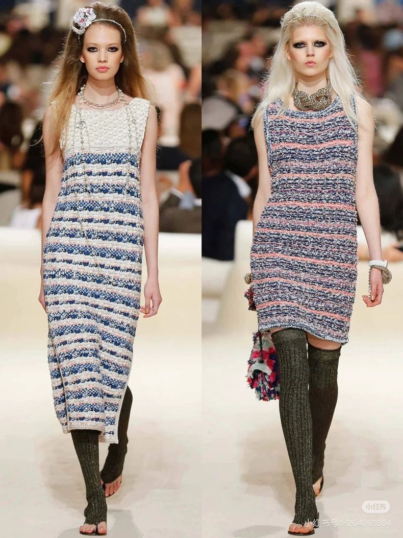 Chanel Chanel Mixed color striped knitted sleeveless dress Size XS / US 0-2 / IT 36-38 - 8 Thumbnail