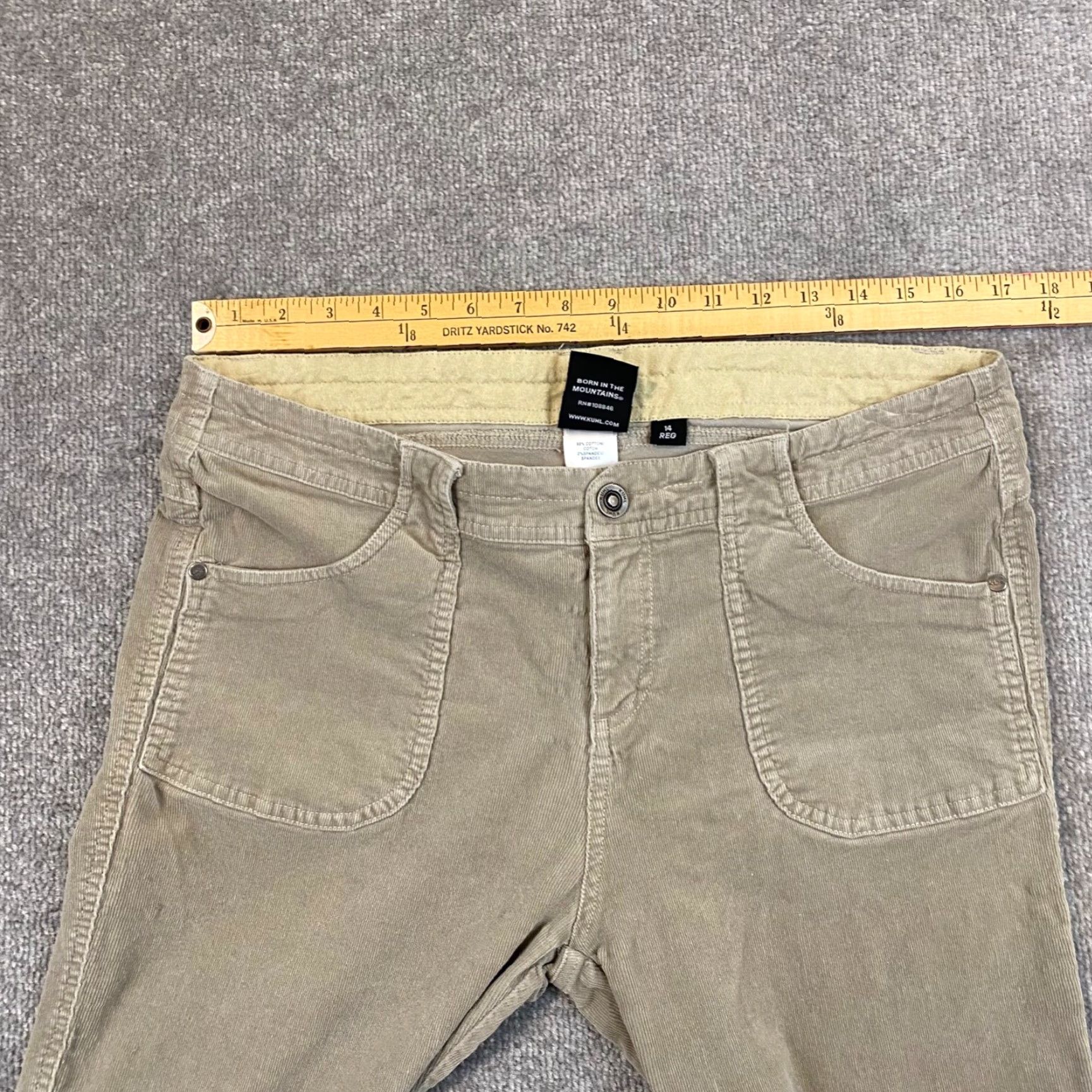 Vintage Kuhl Pants Women 14 Reg Straight Khaki Brown Tan Hiking Trail Everyday (34x28) Size 36" / US 14 / IT 50 - 3 Thumbnail
