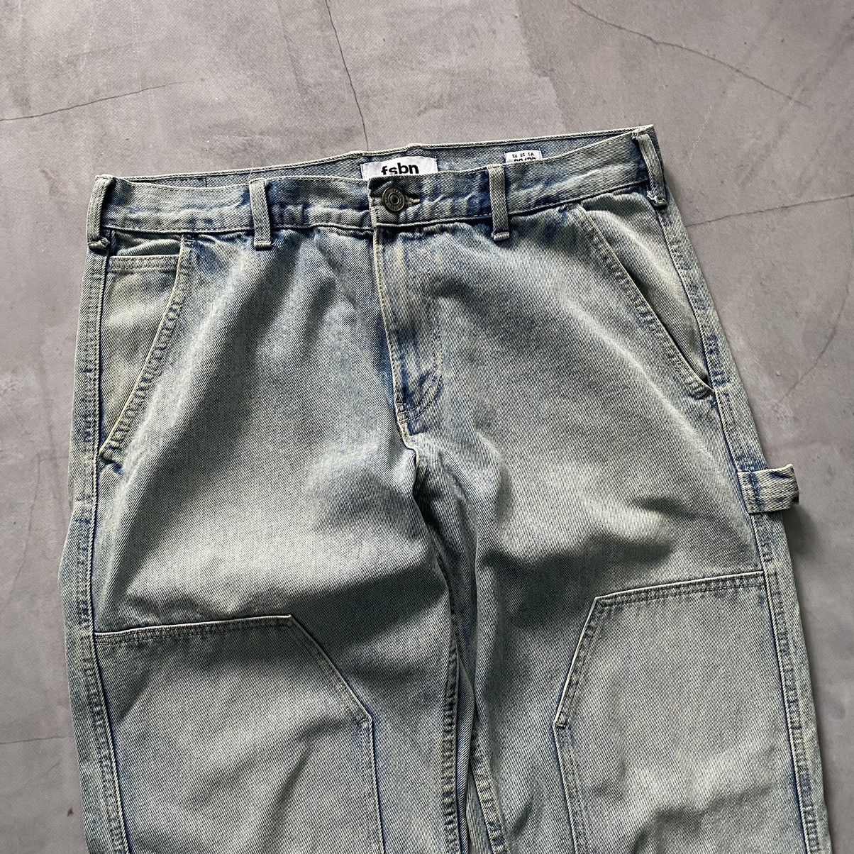Beauty Beast × Japanese Brand × Jean Double Knee Carpenter Vintage Wash Jeans Pants Y2K Size US 33 - 5 Thumbnail