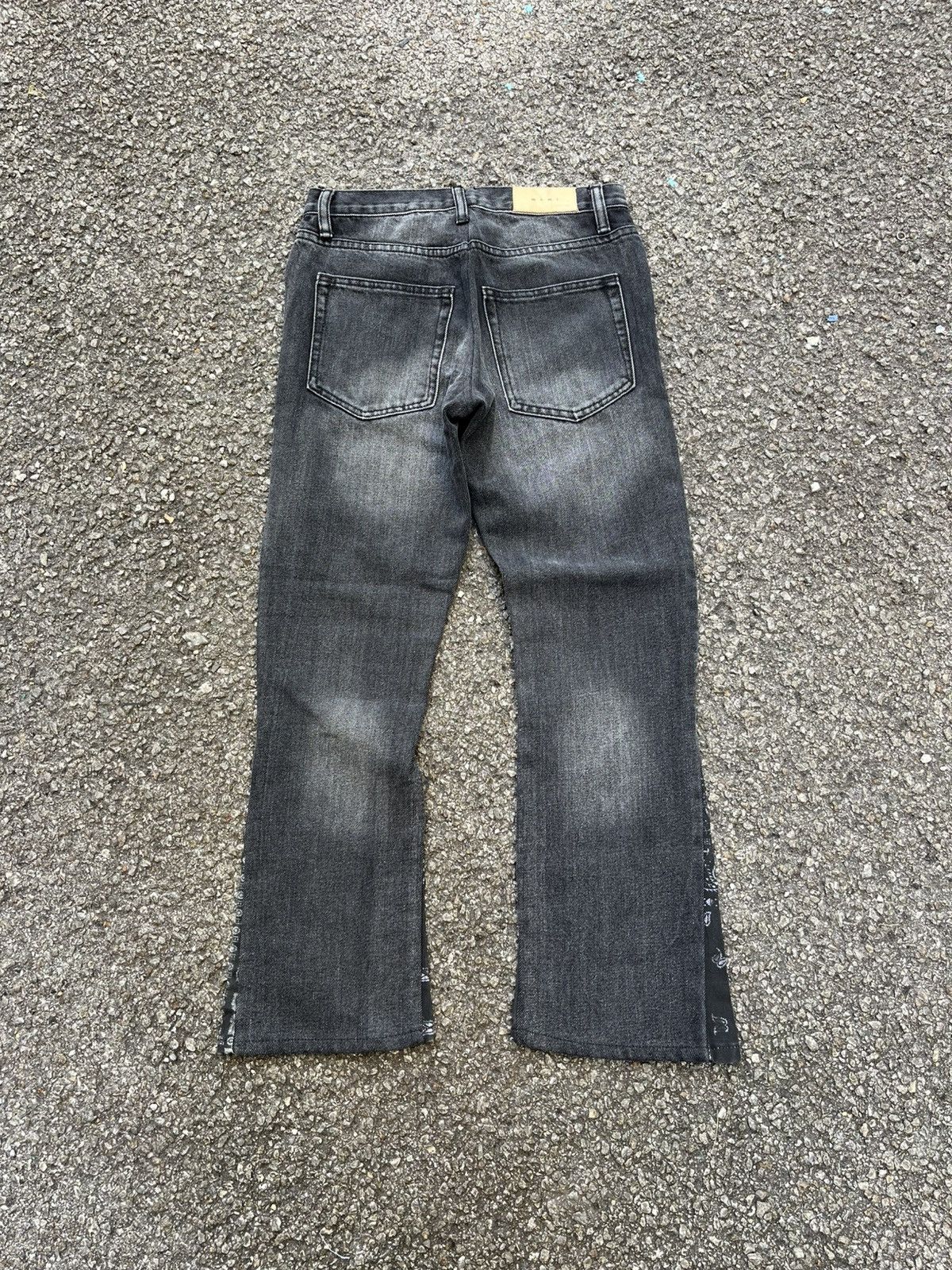 MNML MNML Flare Black Denim Jeans Size US 28 / EU 44 - 8 Thumbnail