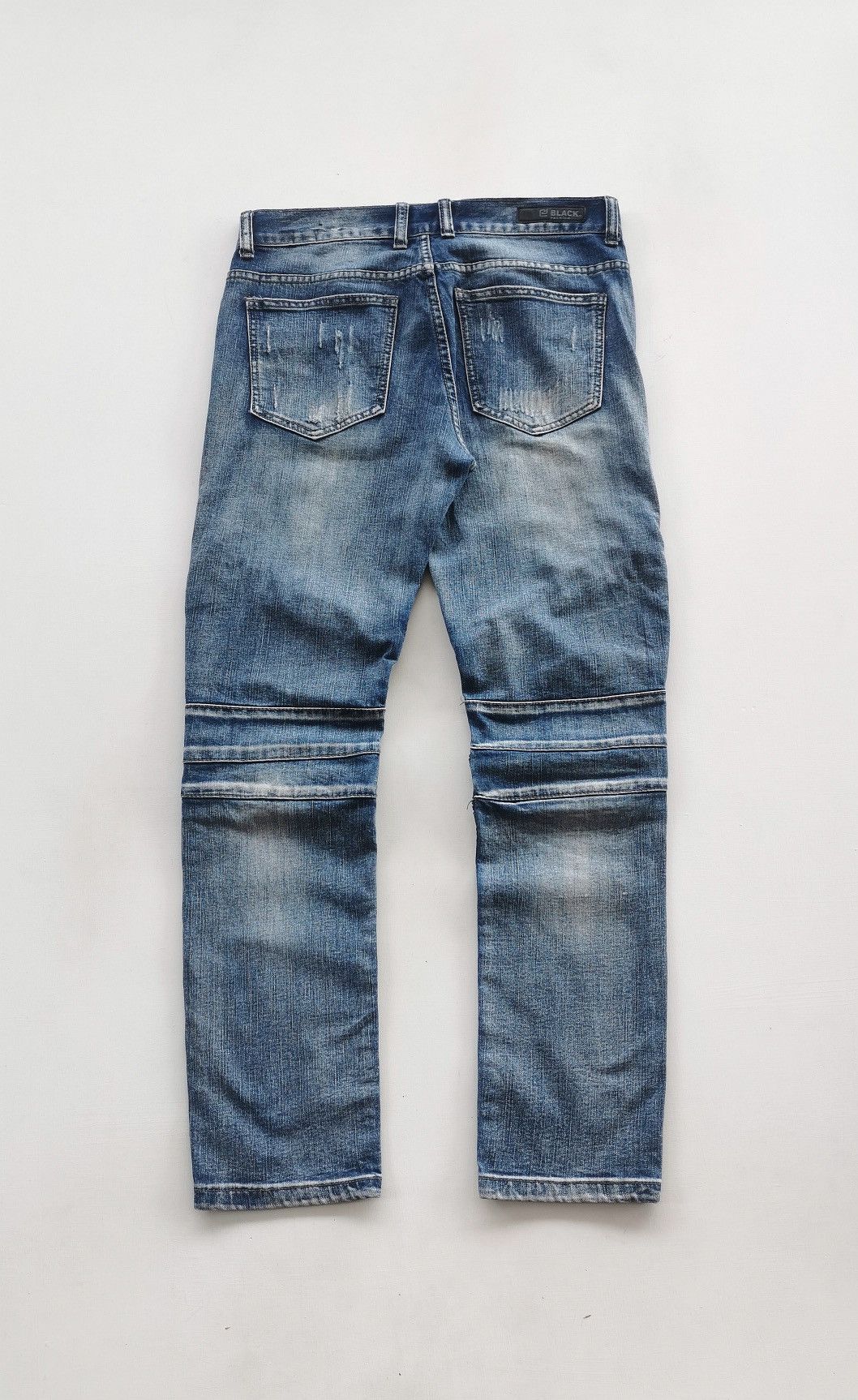 Seditionaries Black Premium Distressed Zipper Biker Denim Size US 32 / EU 48 - 6 Thumbnail