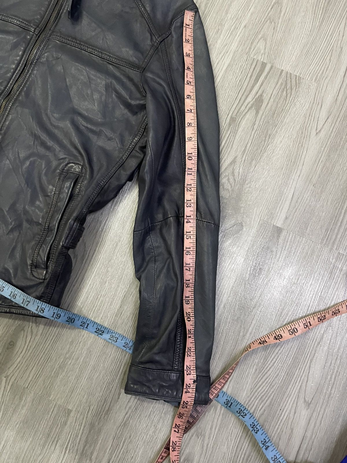 Massimo Dutti Leather Sheep Skin Bikers Jacket Size US M / EU 48-50 / 2 - 15 Thumbnail