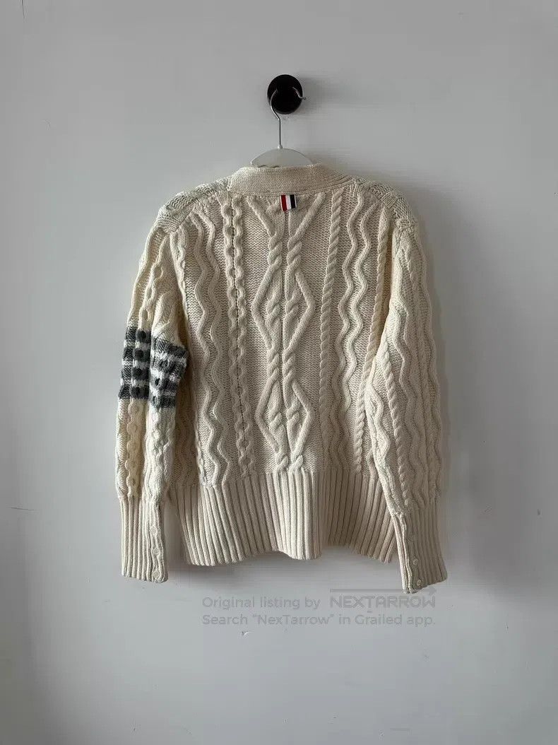 Thom Browne Thom Browne Beige Wool Cardigan Size US XS / EU 42 / 0 - 2 Thumbnail