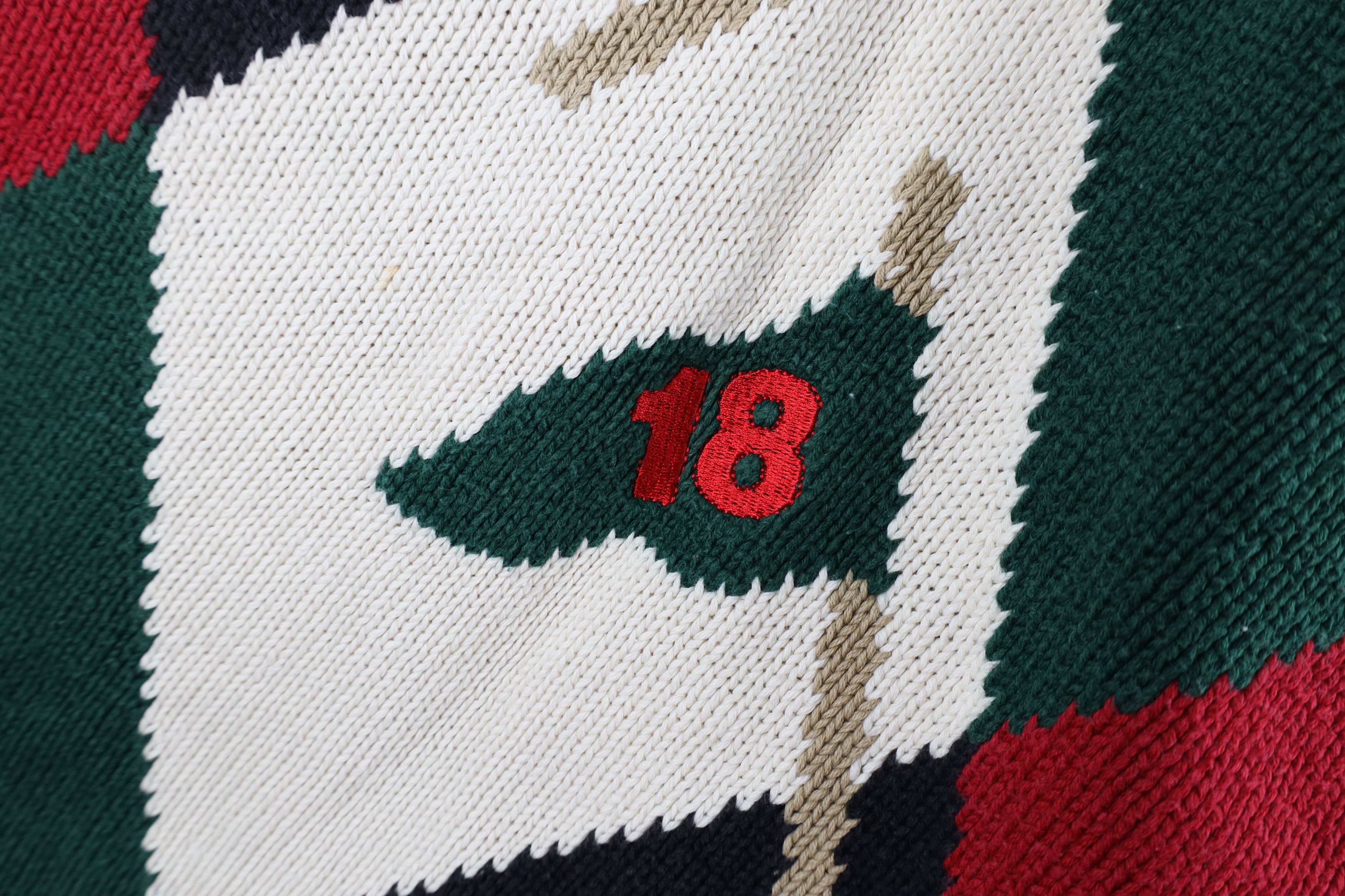 Vintage Vintage 90s Streetwear Golfing Golf Knit Sweater Cotton Size US XL / EU 56 / 4 - 7 Thumbnail