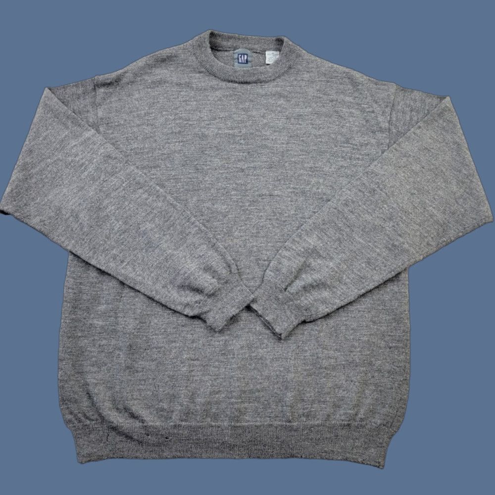 Gap VINTAGE Gap Sweater Mens Medium Gray 100% Merino Wool Crew Neck Pullover Size US M / EU 48-50 / 2 - 1 Thumbnail