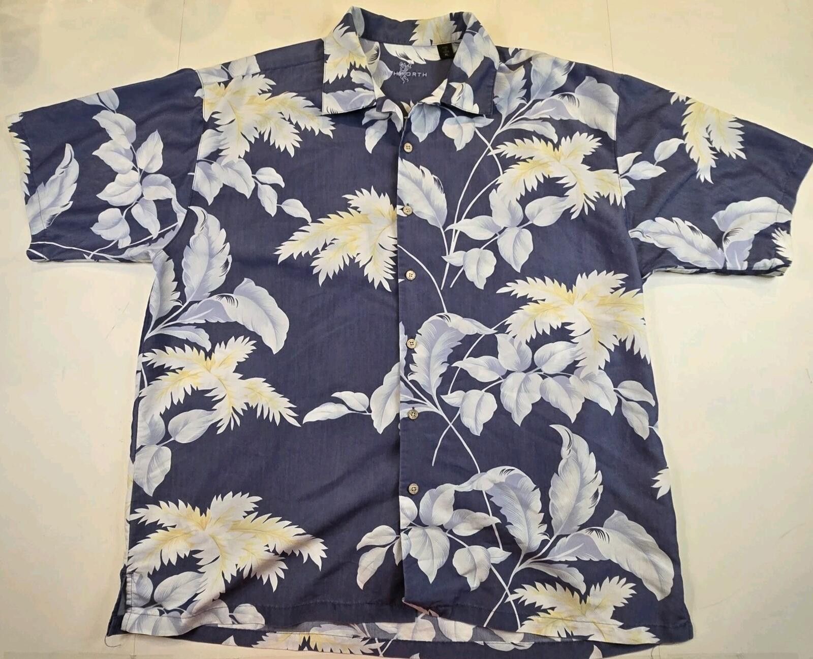 Ashworth Ashworth Hawaiian Polo Shirt Mens XL Blue White Floral PGA Size US XL / EU 56 / 4 - 1 Thumbnail