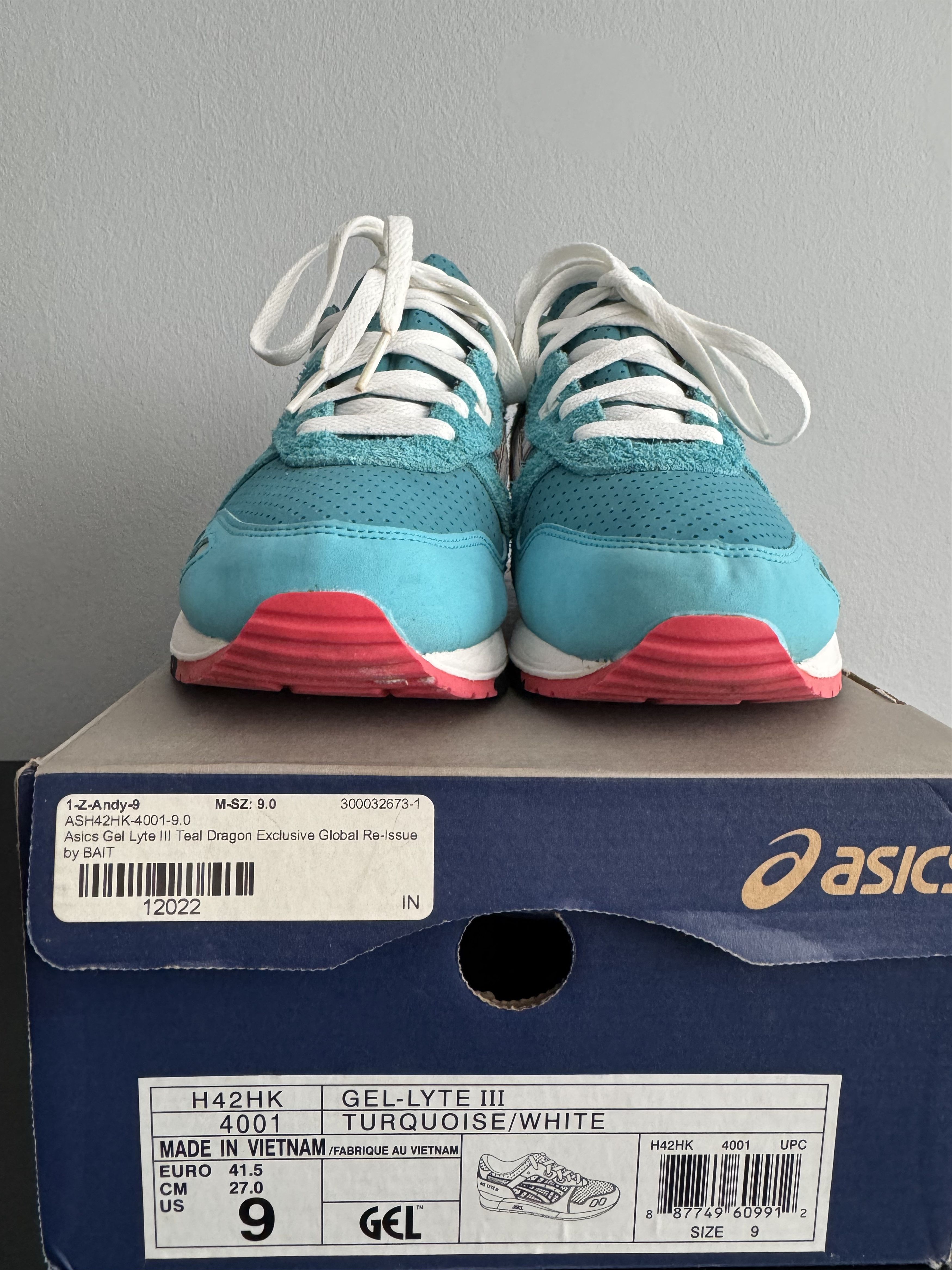 Asics BAIT x Asics Gel Lyte III Teal Dragon PYS kith ronnie fieg Size US 9 / EU 42 - 6 Thumbnail