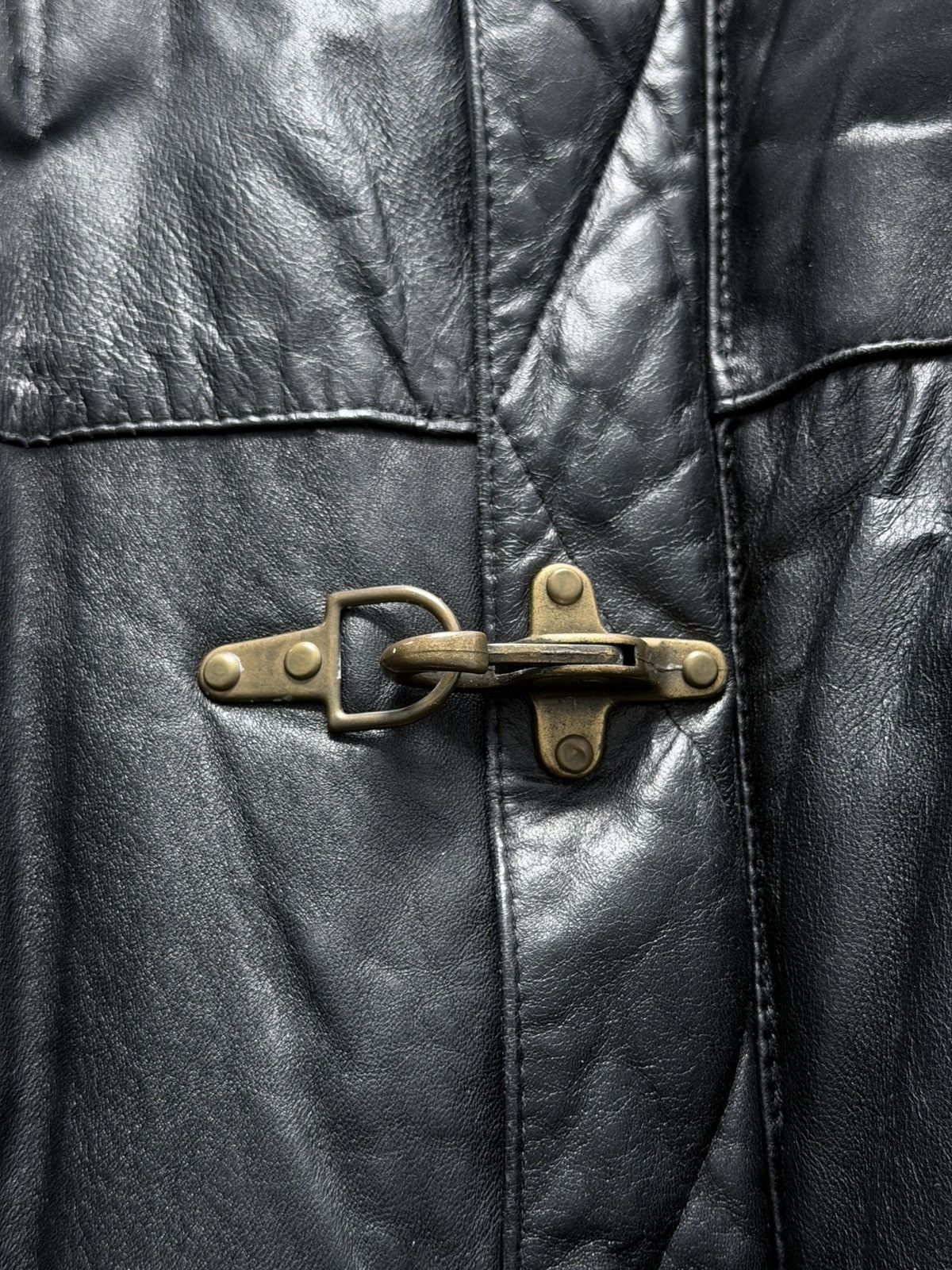 Hysteric Glamour Avant Garde Gothic Leather Fireman Toggle Clasp Jacket Size US XL / EU 56 / 4 - 5 Thumbnail