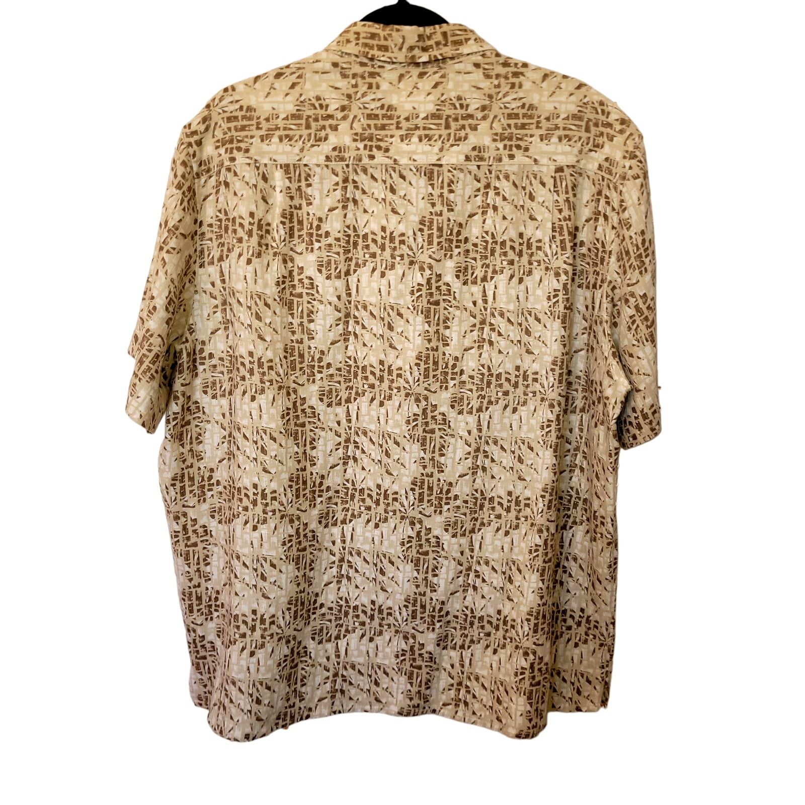 Tasso Elba Tasso Elba Men's SS Hawaii Shirt Button Front Silk Linen XL Size US XL / EU 56 / 4 - 2 Thumbnail