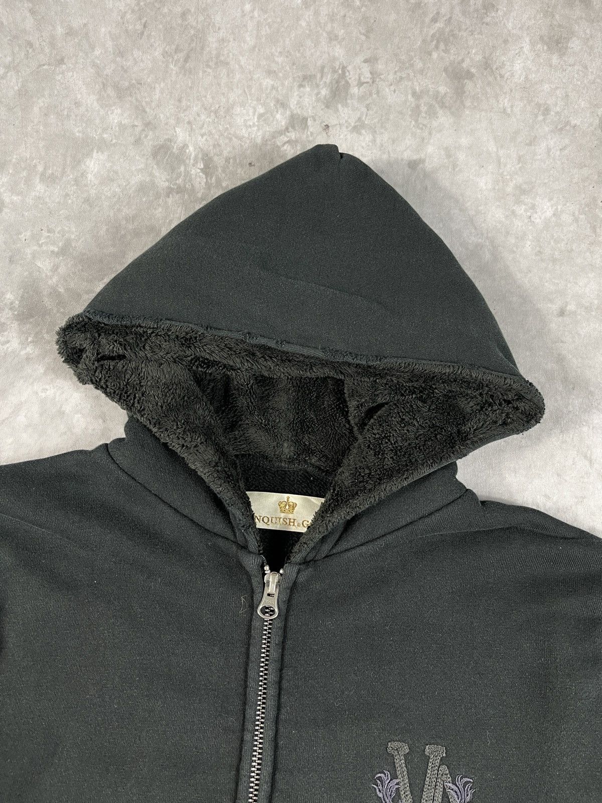 If Six Was Nine 2000s Vanquish Gold Japan Pullover Distressed Zip Up Hoodie Size US M / EU 48-50 / 2 - 8 Thumbnail