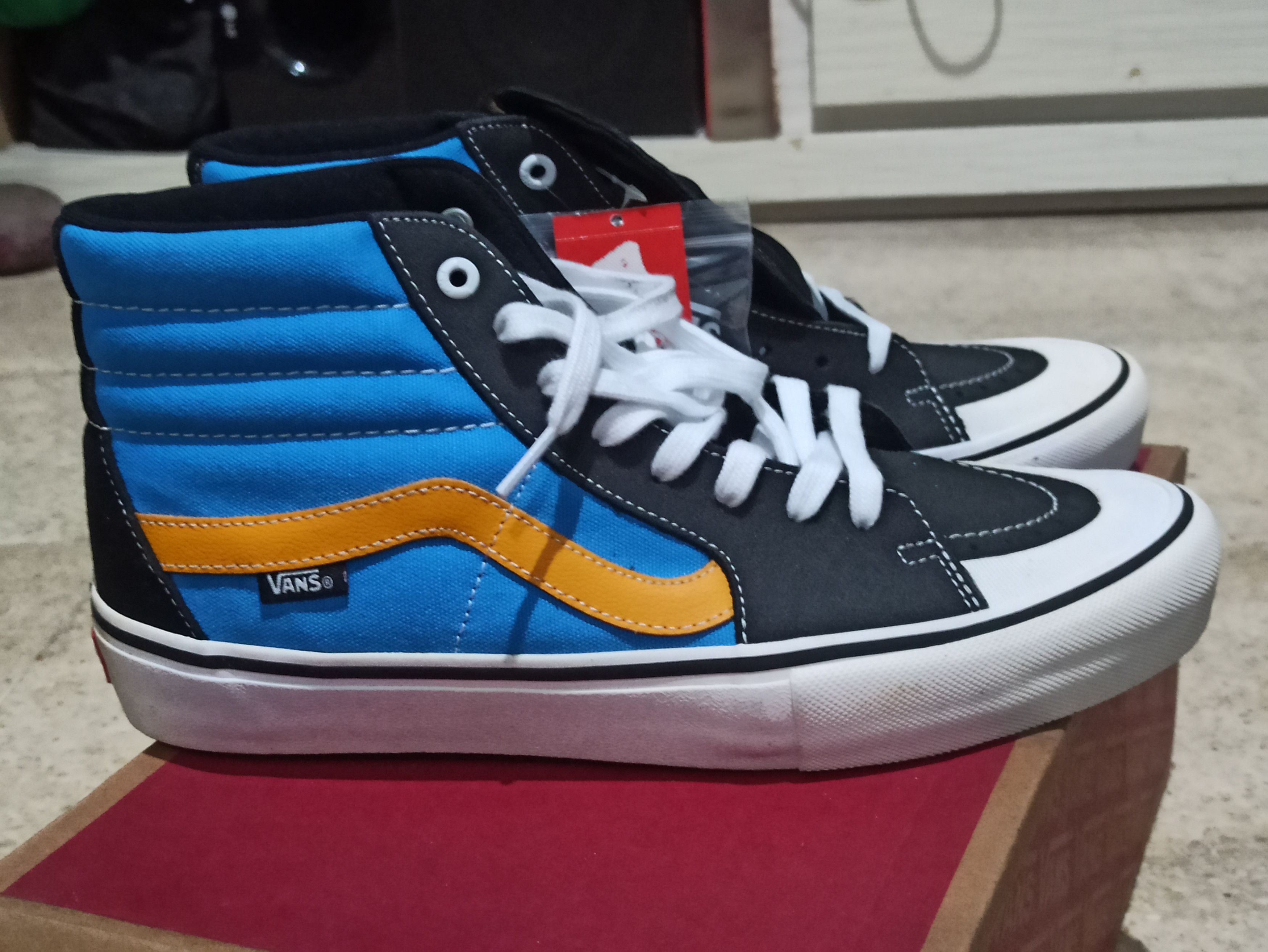 Vans Vans Sk8 Hi knee Slide Black Blue Size US 10 / EU 43 - 2 Thumbnail