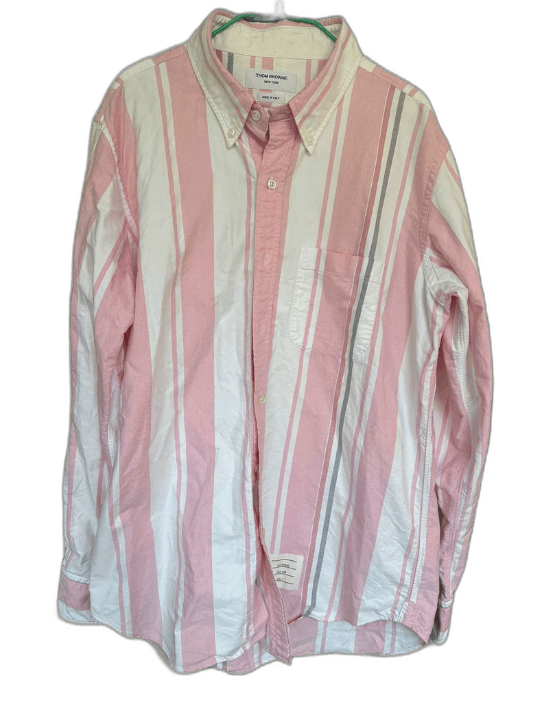 Thom Browne Thom Browne Striped Button-Up Shirt Size US M / EU 48-50 / 2 - 1 Thumbnail