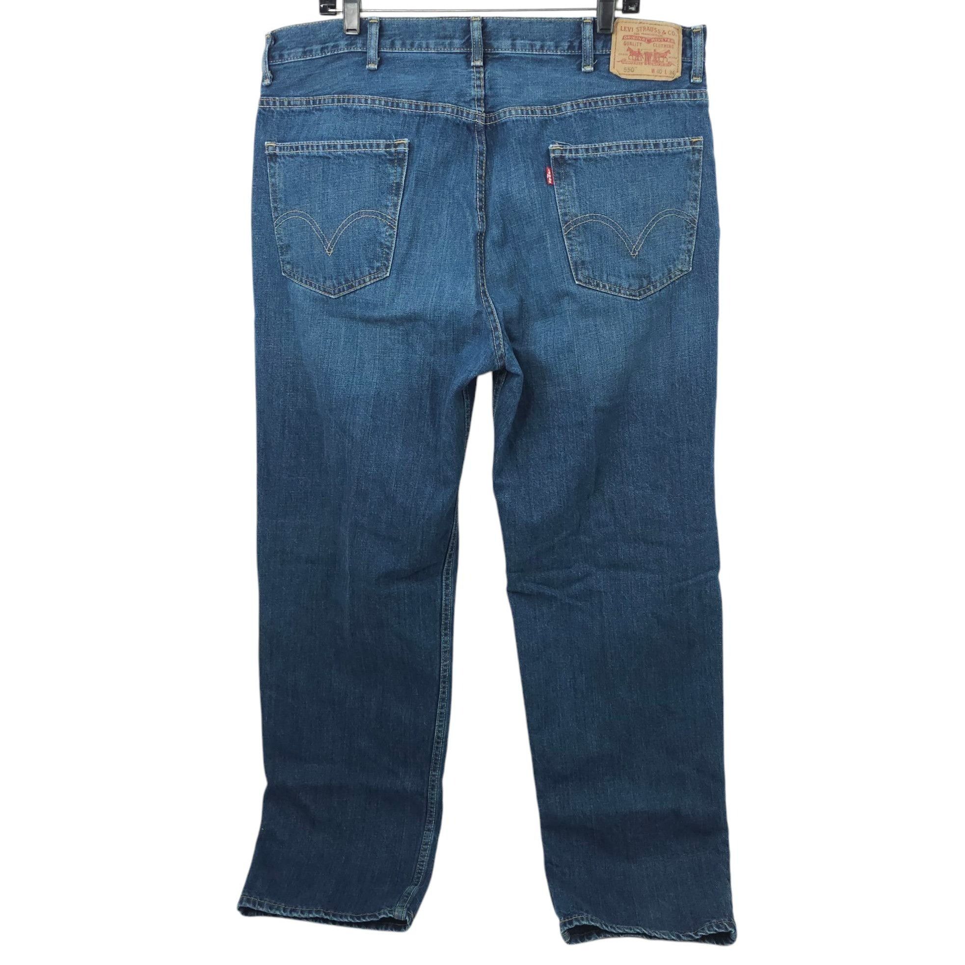 Levi's Levis 550 Relaxed Fit Jeans Mens 40 x 33 Dark Wash Tapered Size US 40 / EU 56 - 2 Thumbnail