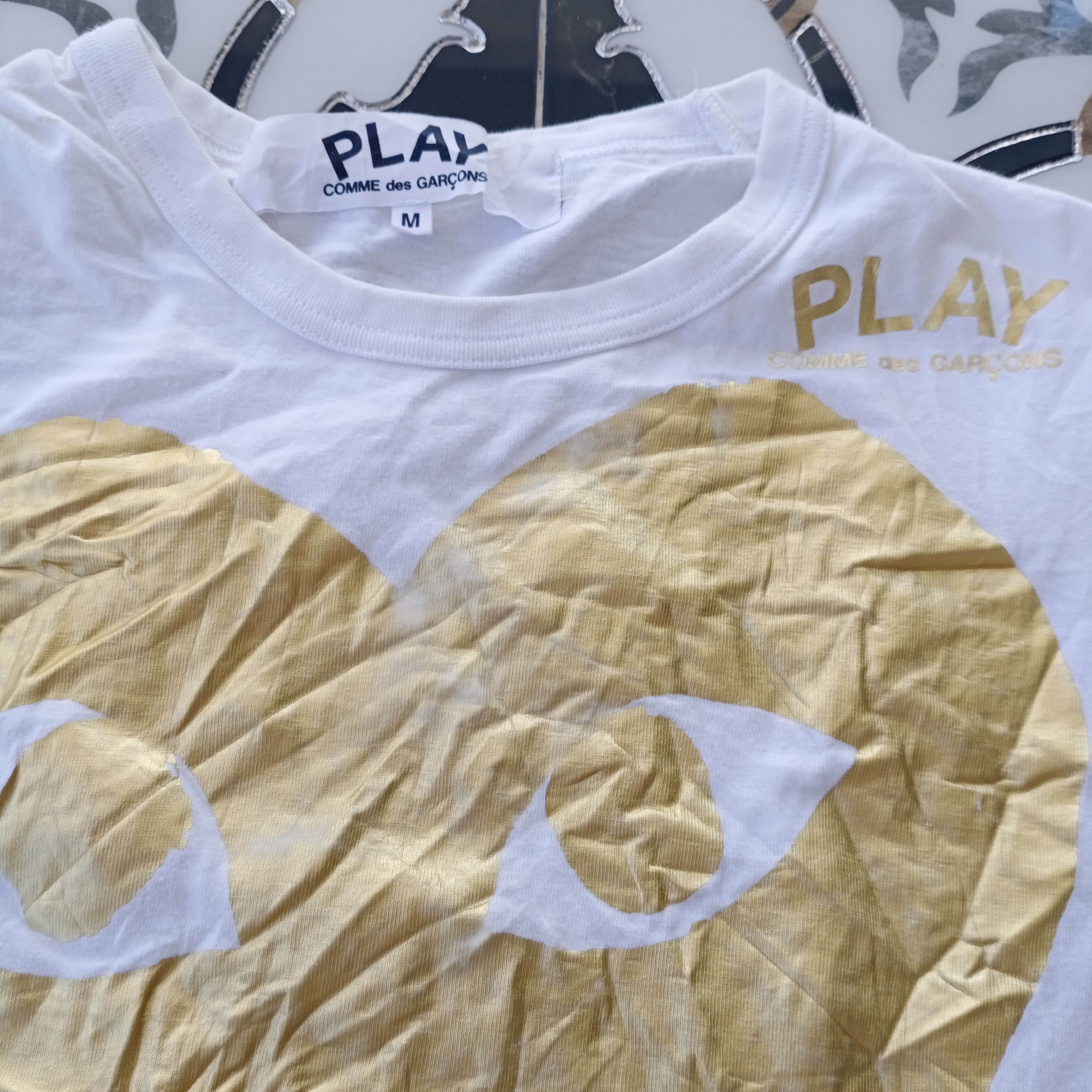CDG by Comme des Garcons × Comme des Garcons Comme Des Garcons CDG play love gold heart japan M t shirt Size US M / EU 48-50 / 2 - 2 Thumbnail