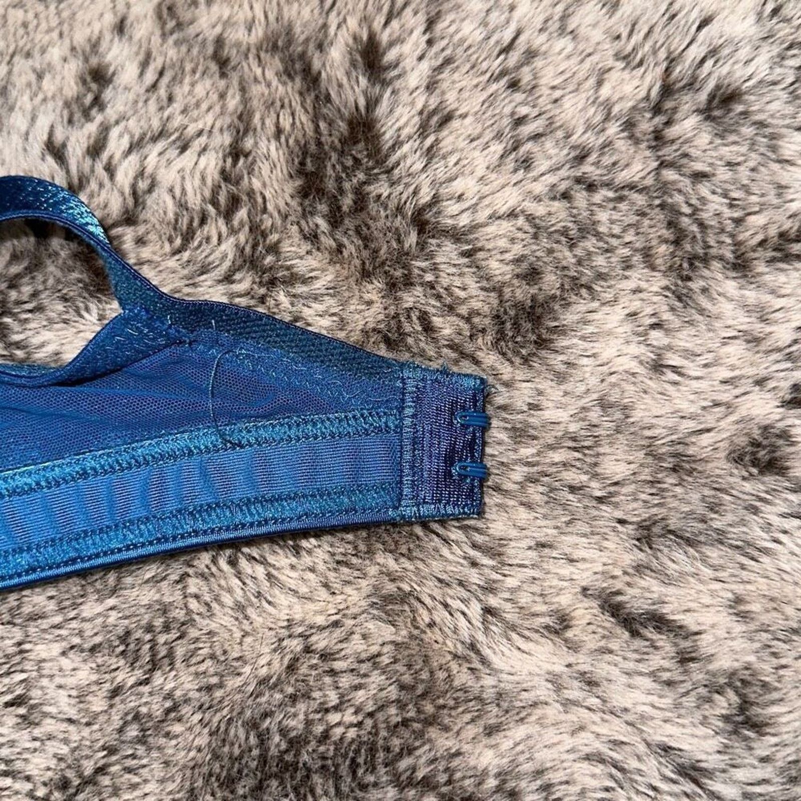 Other Chantelle Floral Embroidered Blue Underwire Bra | Sz 30D Size ONE SIZE - 7 Thumbnail