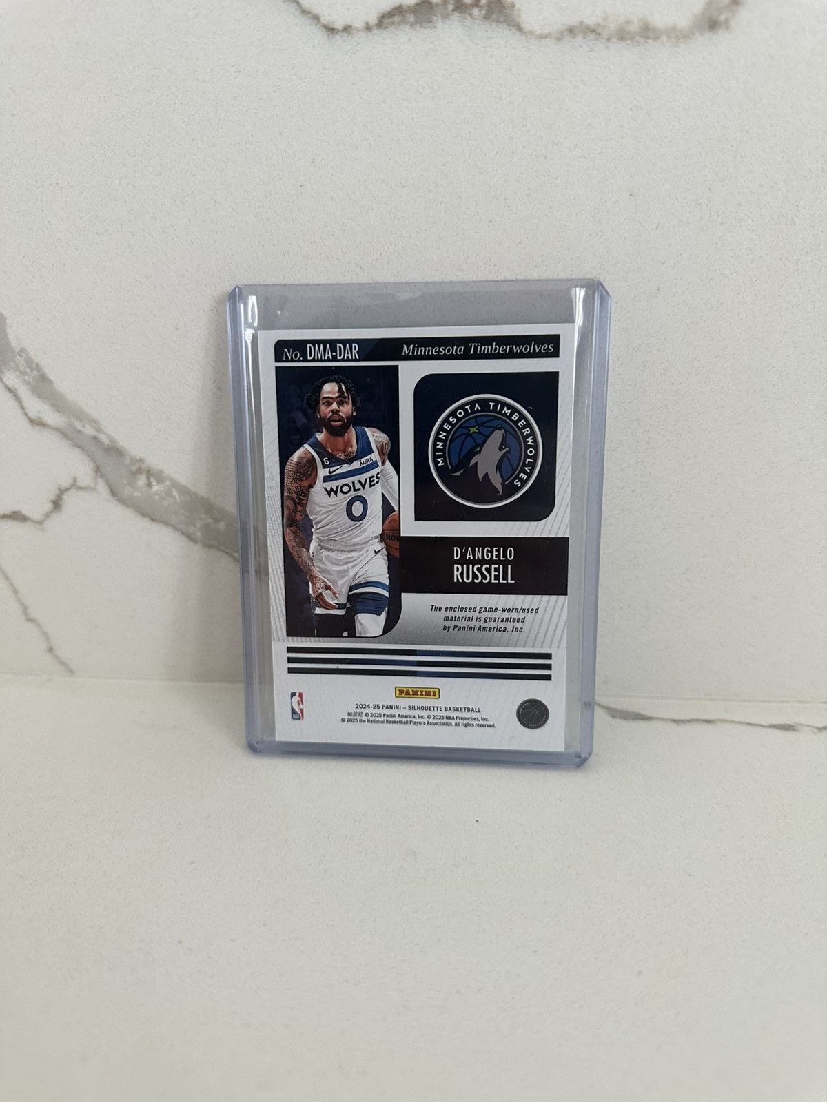 NBA Panini Silhouette D’Angelo Russell Dual jersey Material card Size ONE SIZE - 2 Thumbnail