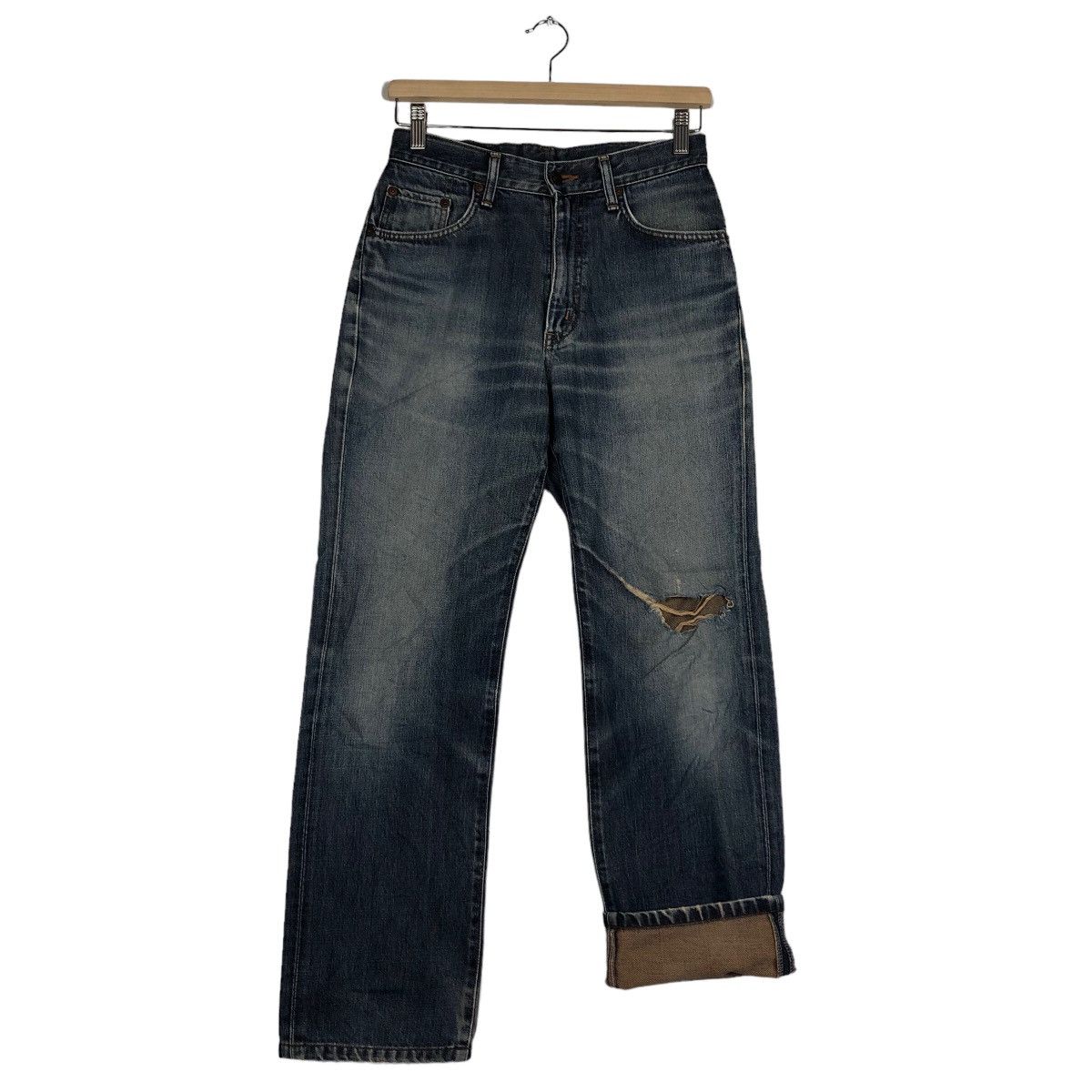 Edwin 🔥90’s BINTAGE JEANS 503 EDWIN DISTRESSED PUNK DESIGN Size US 26 / EU 42 - 10 Thumbnail
