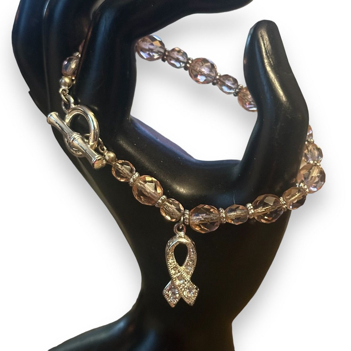 Other Breast cancer awareness bead toggle bracelet Size ONE SIZE - 2 Thumbnail