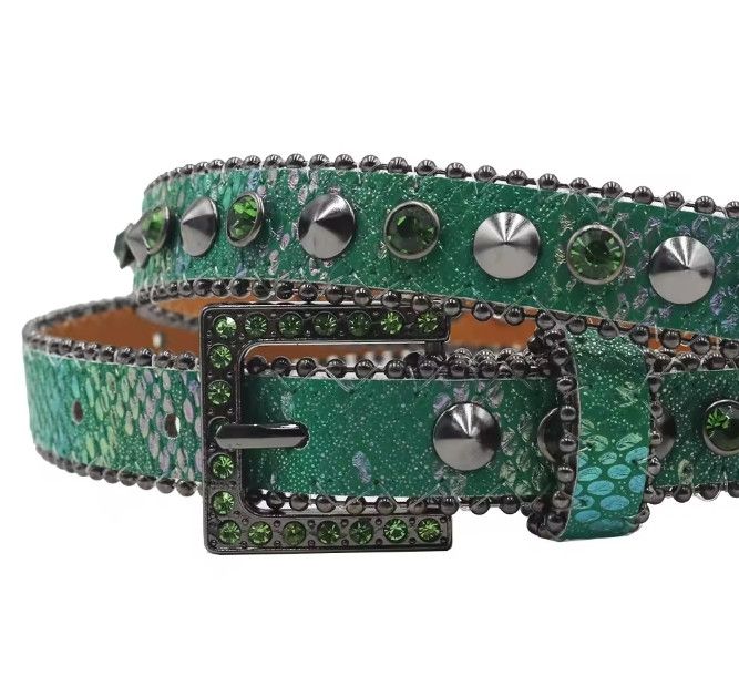 Vintage The rhine and the spiky green lux belts Size ONE SIZE - 1 Thumbnail