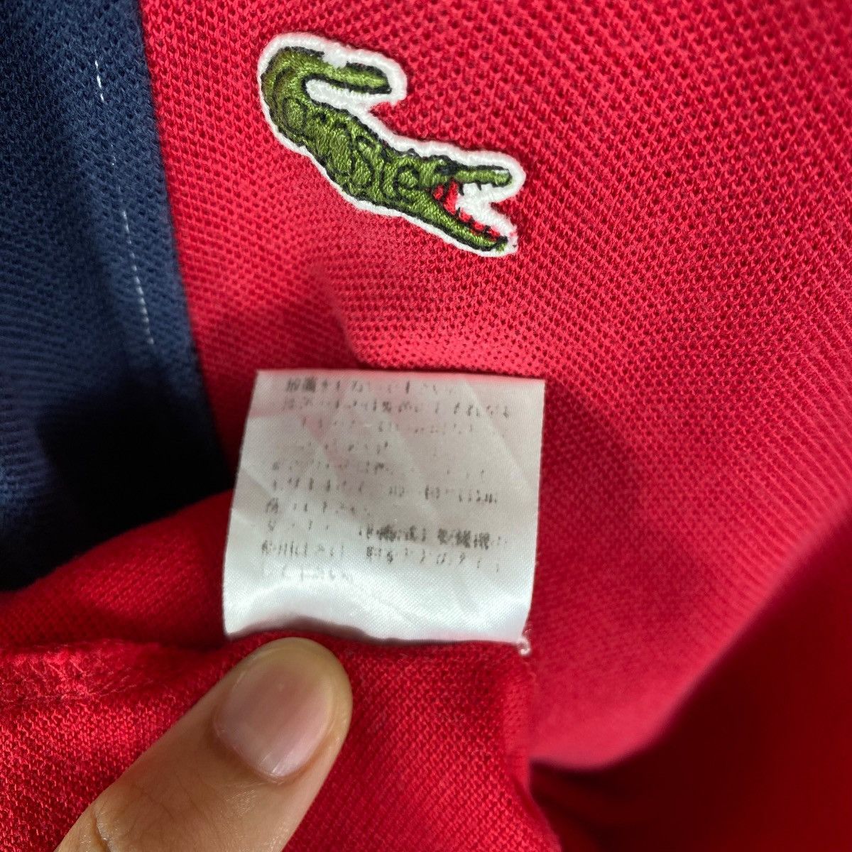 Lacoste × Vintage Vintage 90's CHEMISE LACOSTE Multi Colour Block Polo Tee Size US M / EU 48-50 / 2 - 8 Thumbnail