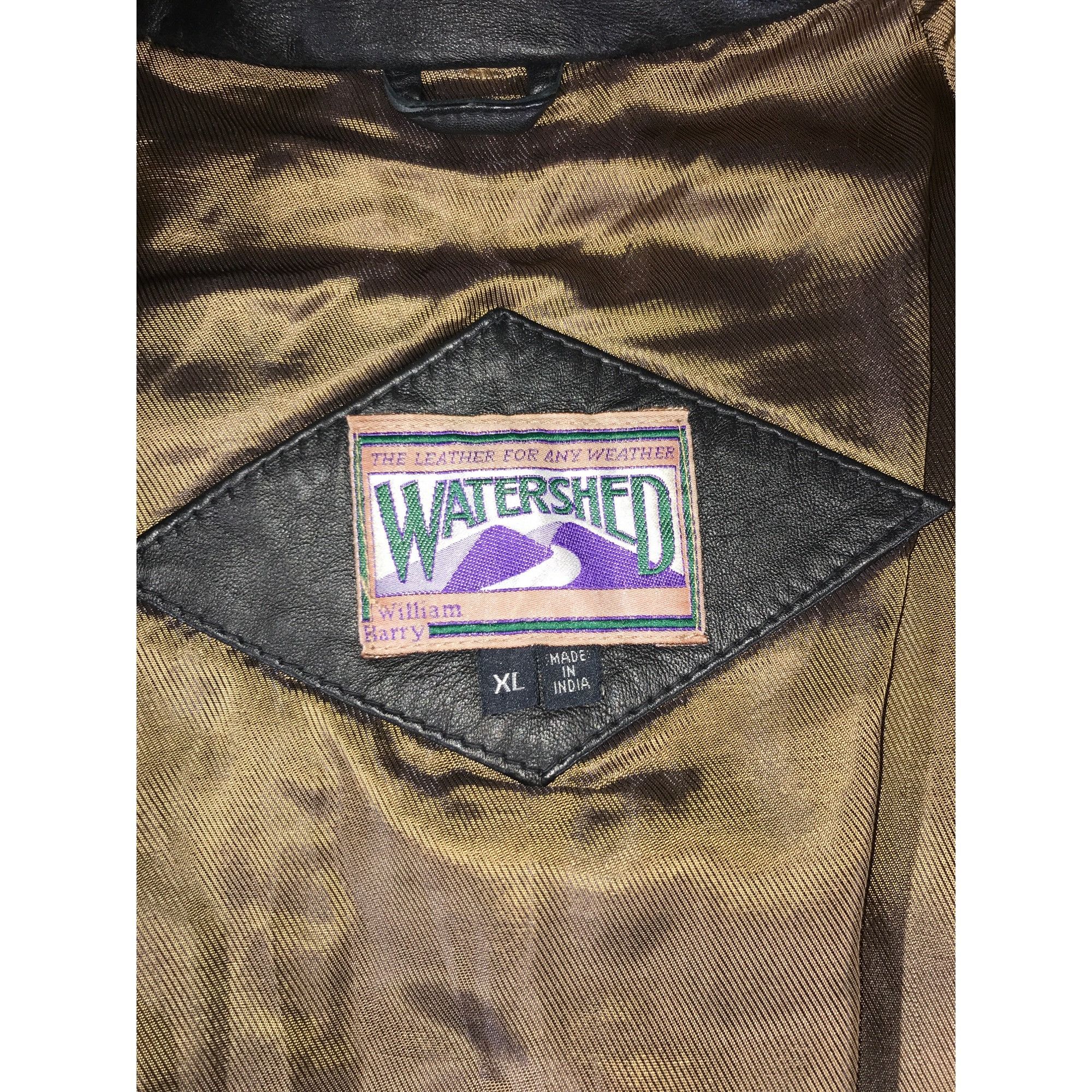Vintage Watershed by William Harry Black Lamb Skin Leather Jacket Size US XL / EU 56 / 4 - 5 Thumbnail