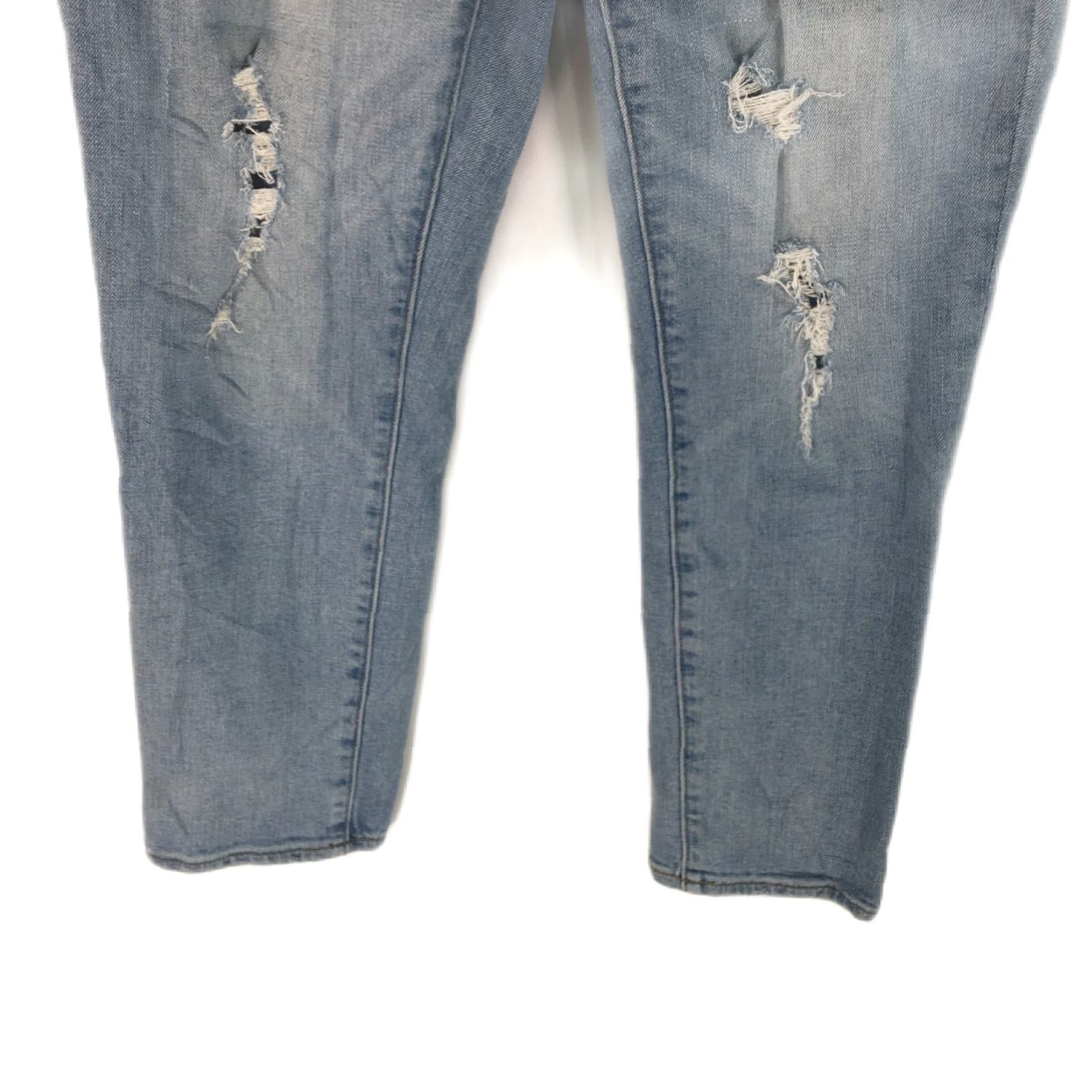 Gap GAP 1969 Womens Best Girlfriend Distressed Regular Flat Front Blue Jeans Size 28 Size 28" / US 6 / IT 42 - 5 Thumbnail