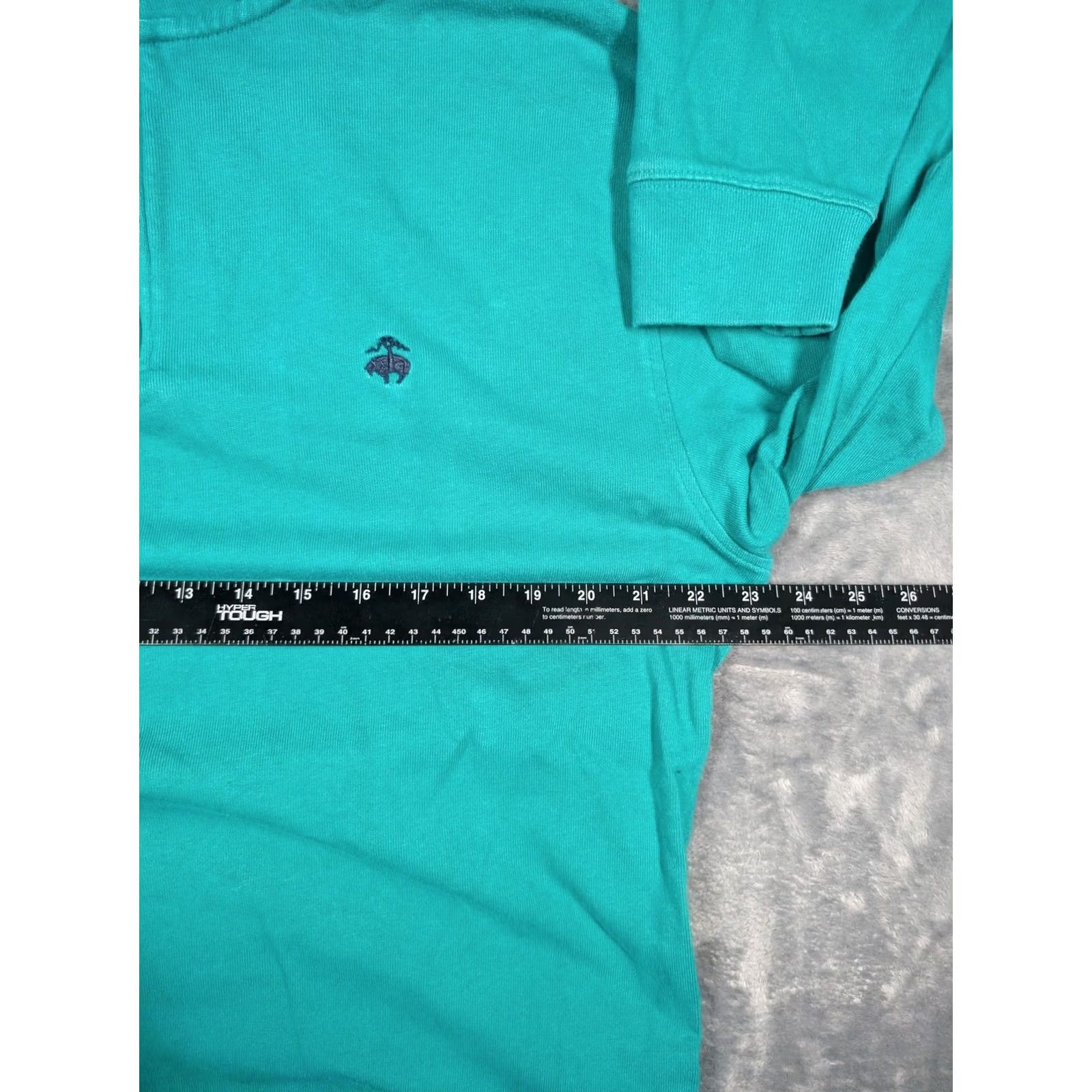 Brooks Brothers Brooks Brothers Sweater Mens Large Green Cotton Quarter Zip Mock Neck Pullover Size US L / EU 52-54 / 3 - 3 Thumbnail