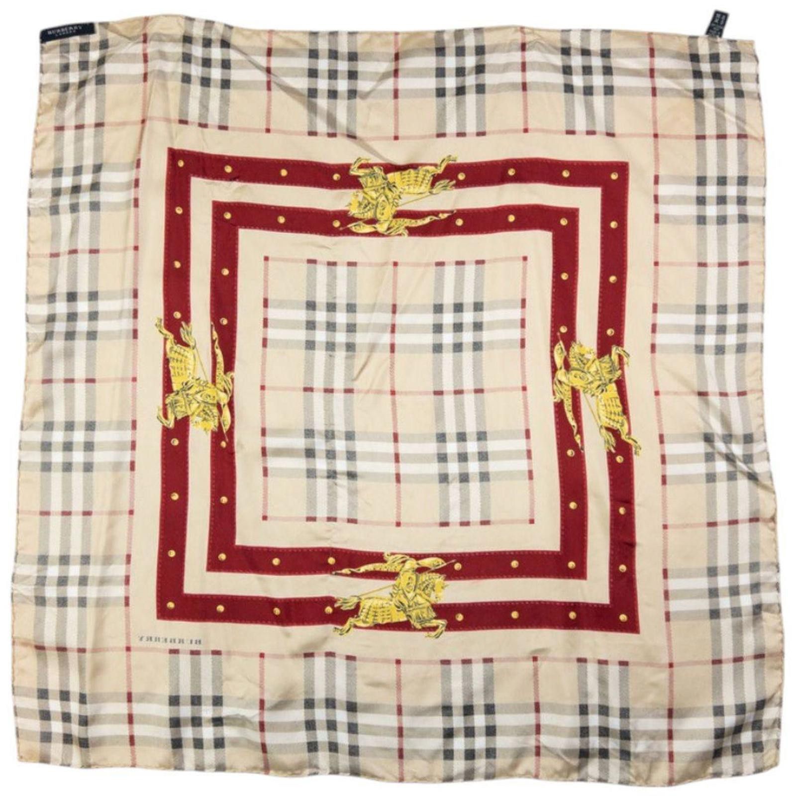 Burberry Vintage Burberry Nova Check Silk Scarf Size ONE SIZE - 3 Thumbnail