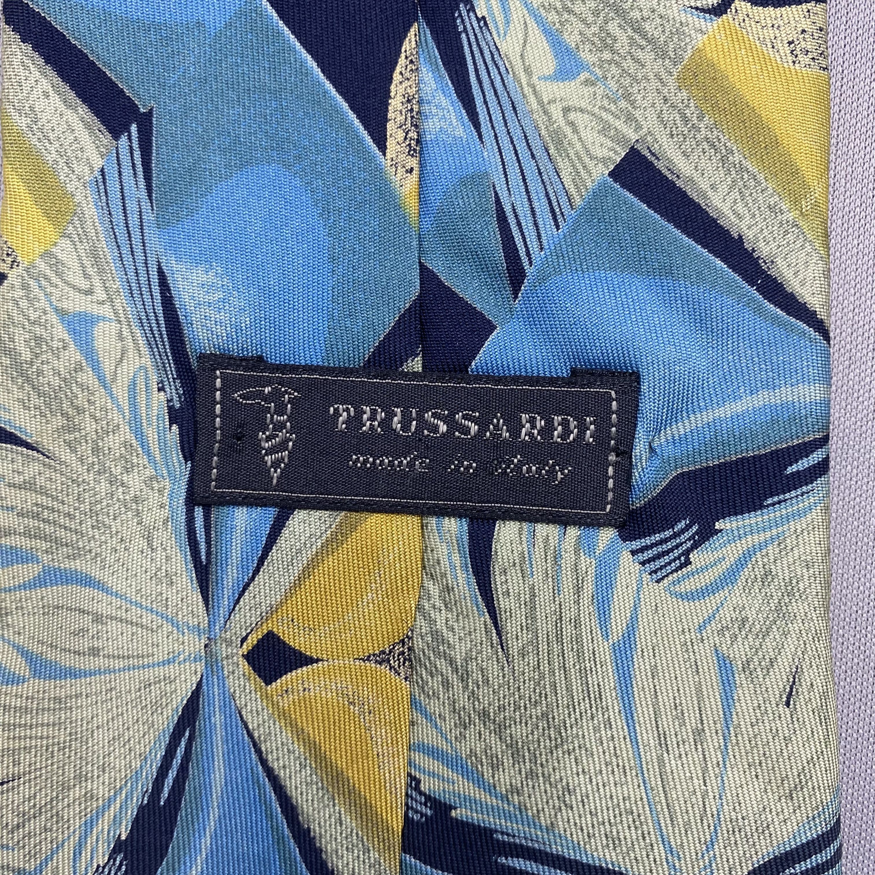 Trussardi Vintage Trussardi SILK Necktie Cravate Pure Silk Neck Tie Size ONE SIZE - 7 Thumbnail