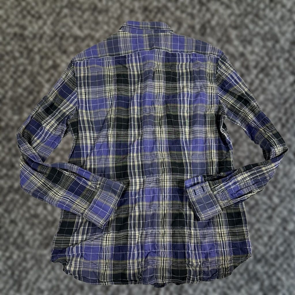 John Varvatos John Varvatos Shirt Button-Up Plaid Long Sleeve Purple Mens Large Collared Button-Down Cotton Lightweight All Seasons Regular Size US L / EU 52-54 / 3 - 1 Thumbnail