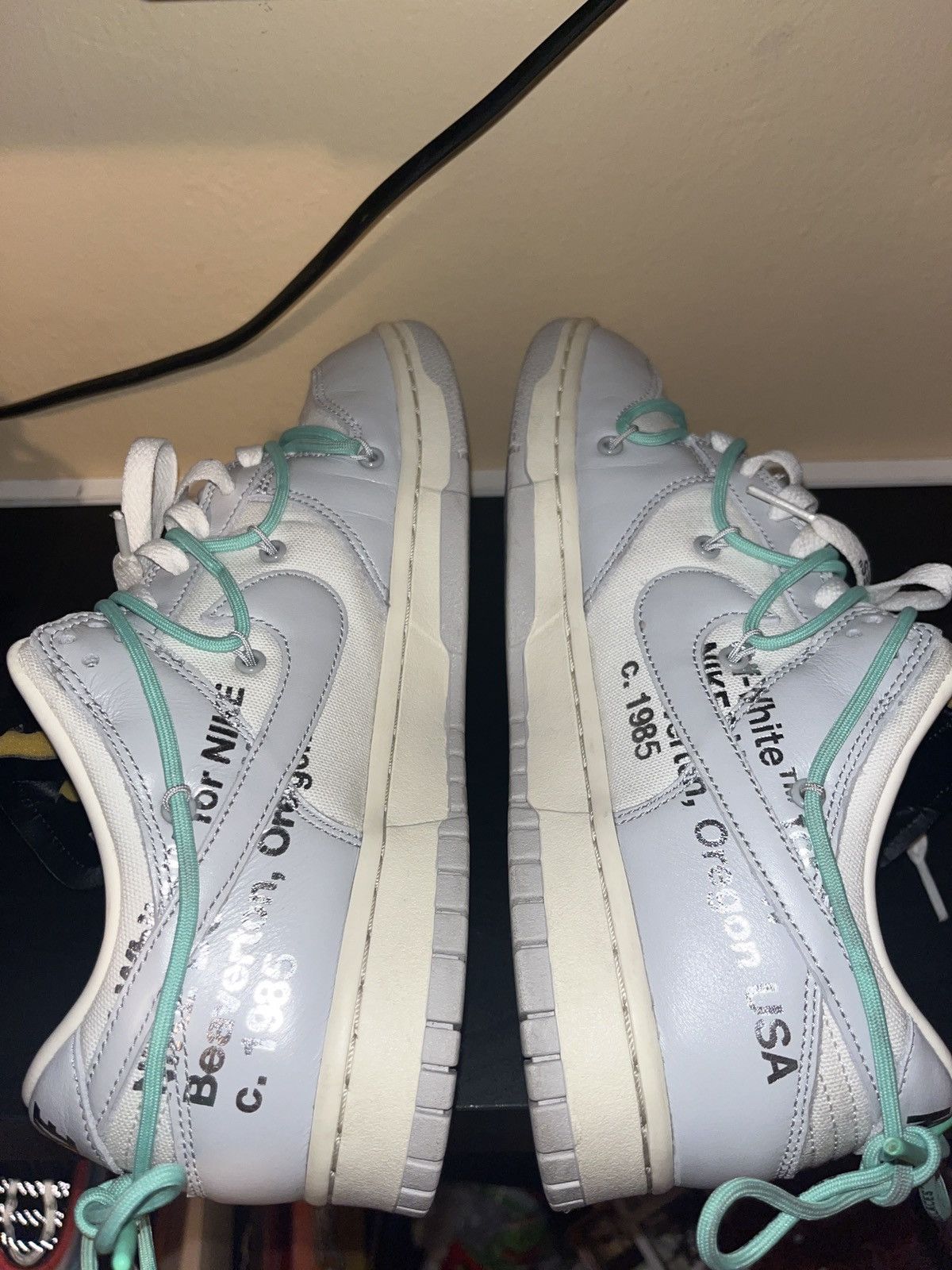 Nike × Off-White × Virgil Abloh Nike grey Off-White dunk ‘Lot 04 of 50’ Size US 9.5 / EU 42-43 - 3 Thumbnail