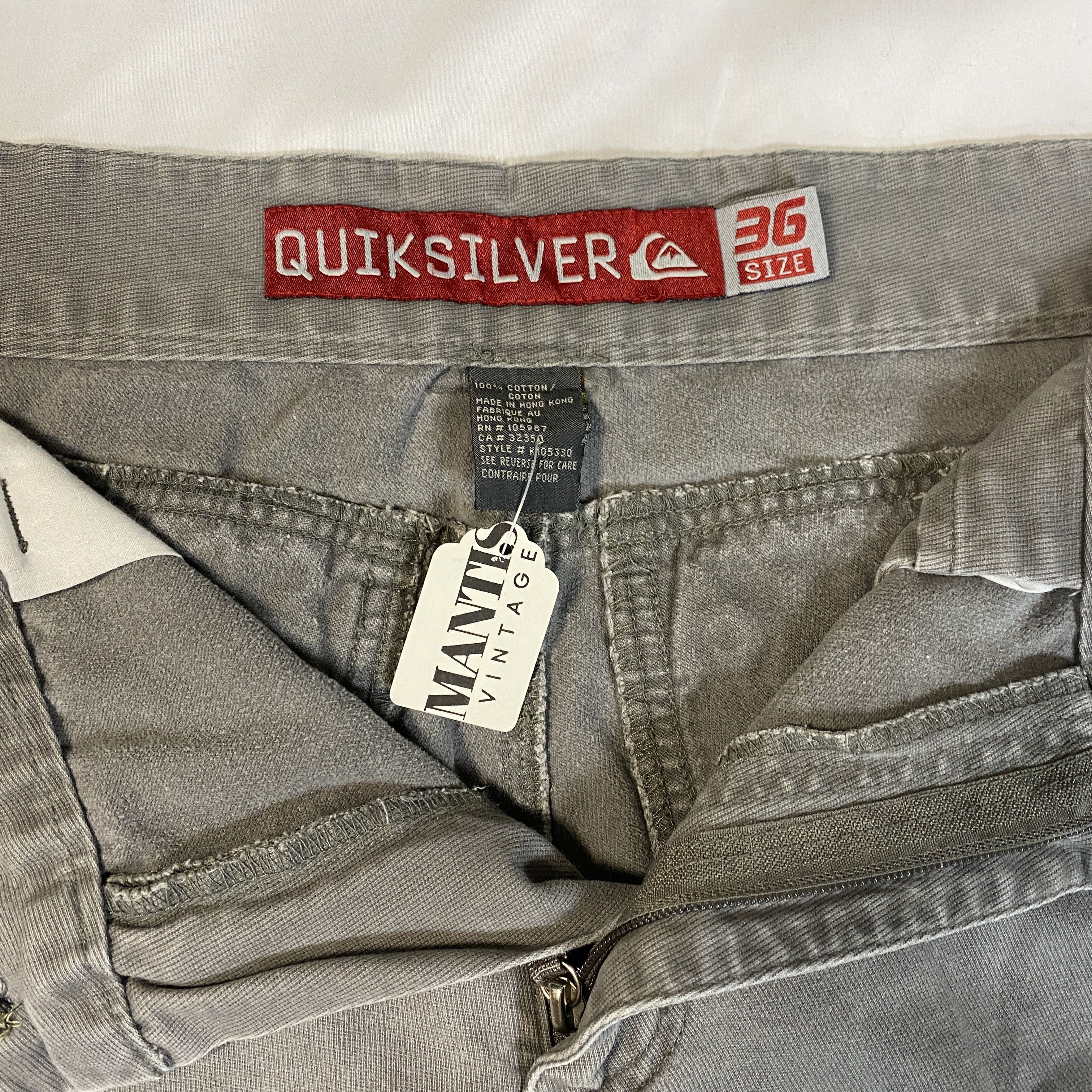 Quicksilver Vintage Quiksilver Y2K Grey Cargo Pants 36x30 Size US 36 / EU 52 - 5 Thumbnail