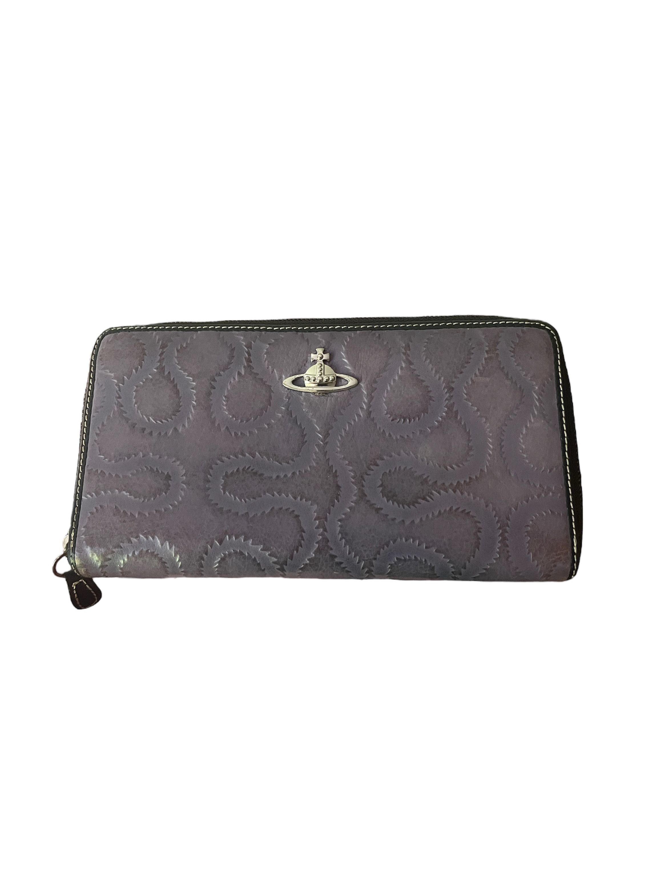 image of Vivienne Westwood Orb Long Wallet in Purple, Men's