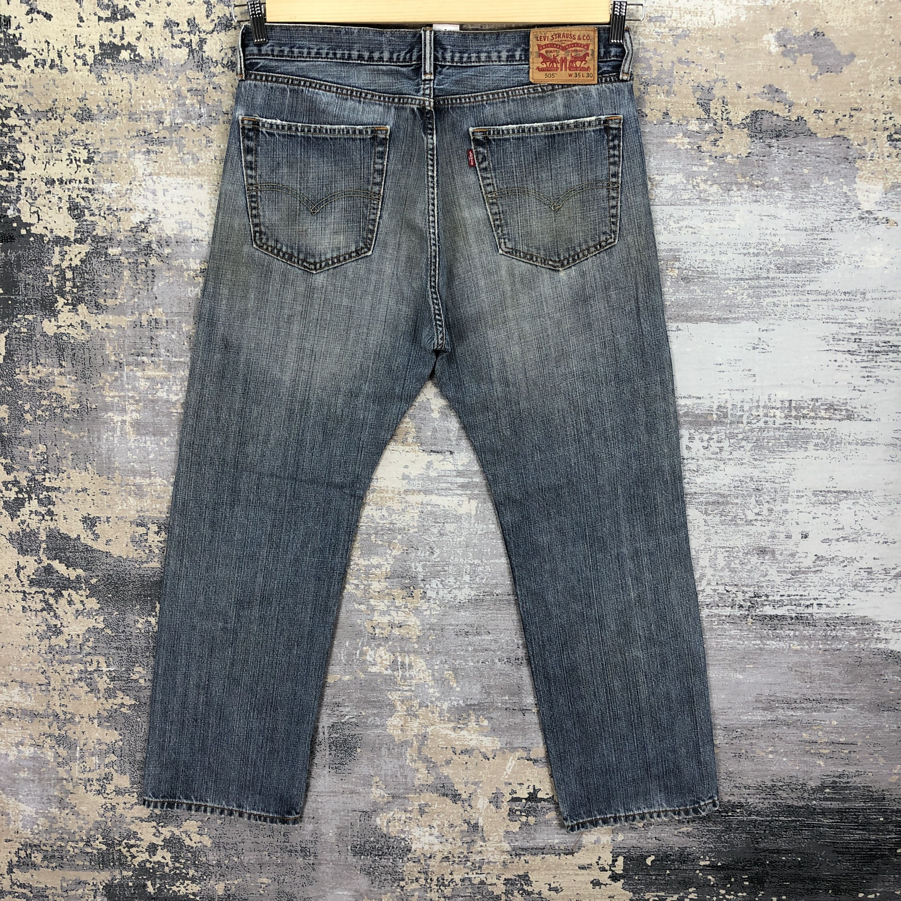 Levi's × Vintage Vintage Y2K Levis 505 Faded Jeans Dirty Levi's Ripped Denim Size US 36 / EU 52 - 2 Thumbnail