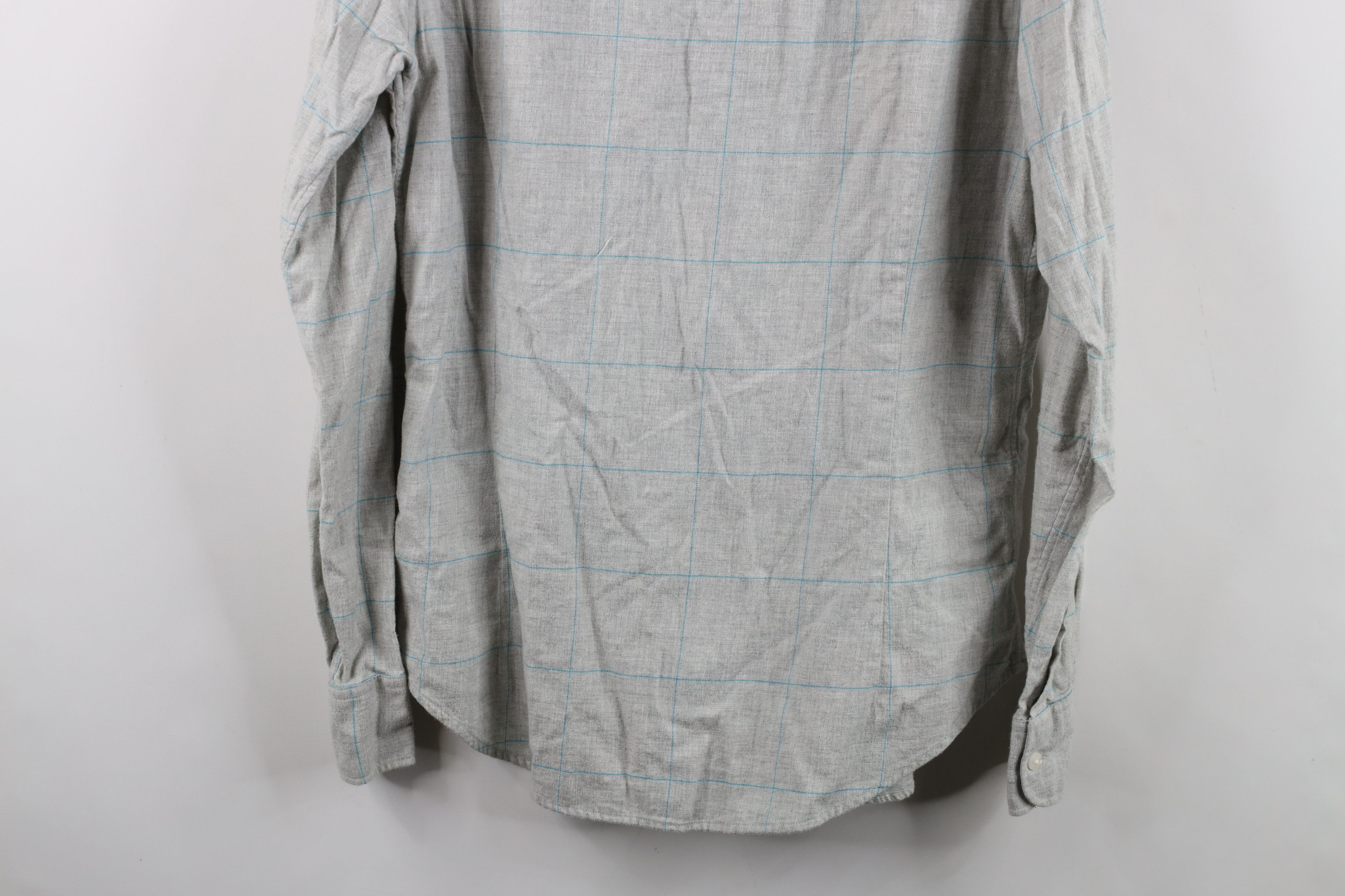 Bonobos Bonobos Slim Fit Flannel Collared Button Shirt Gray Plaid Size US M / EU 48-50 / 2 - 11 Thumbnail