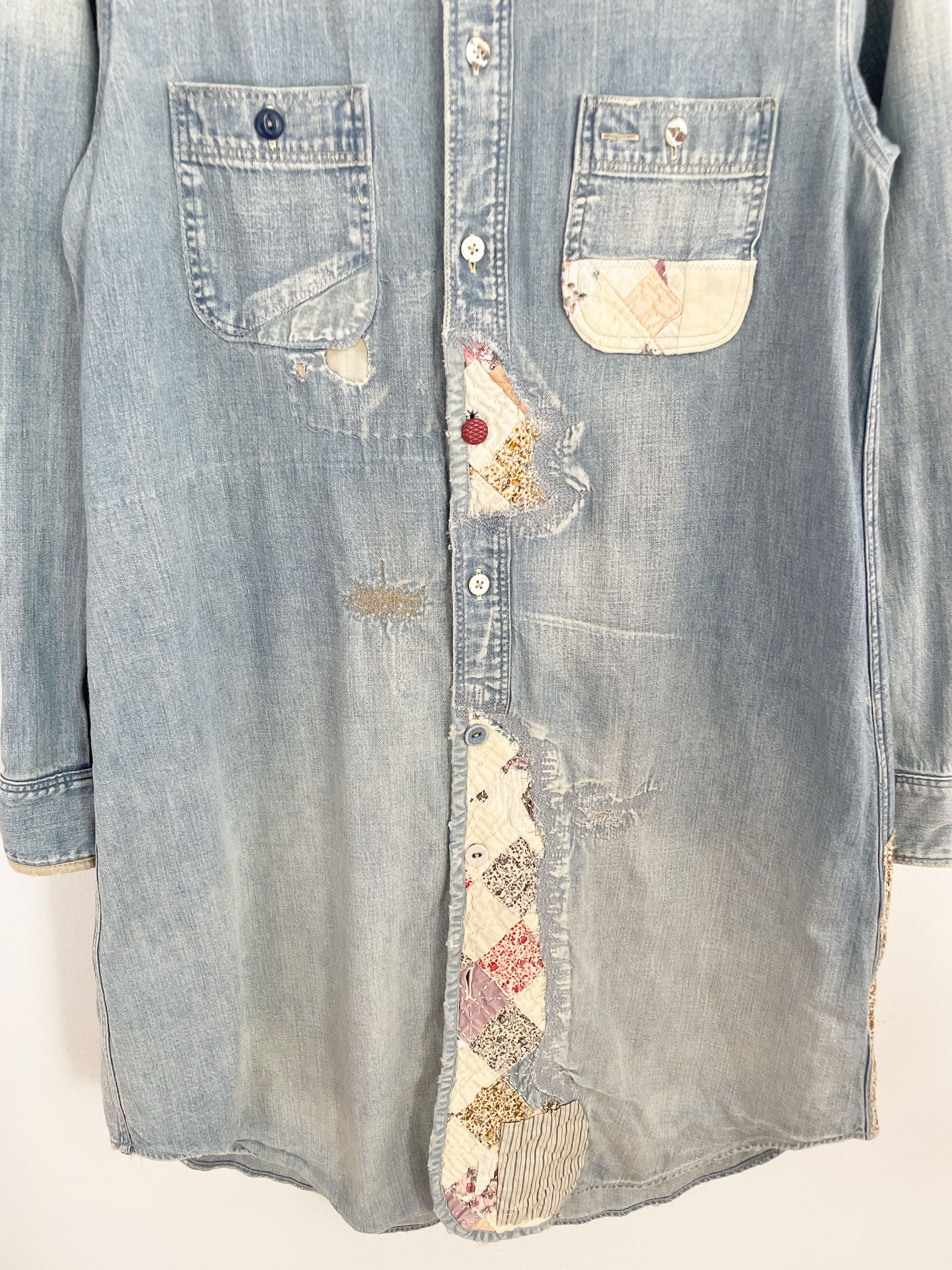 Kapital Kountry Patchwork Denim Dress Size S / US 4 / IT 40 - 5 Thumbnail