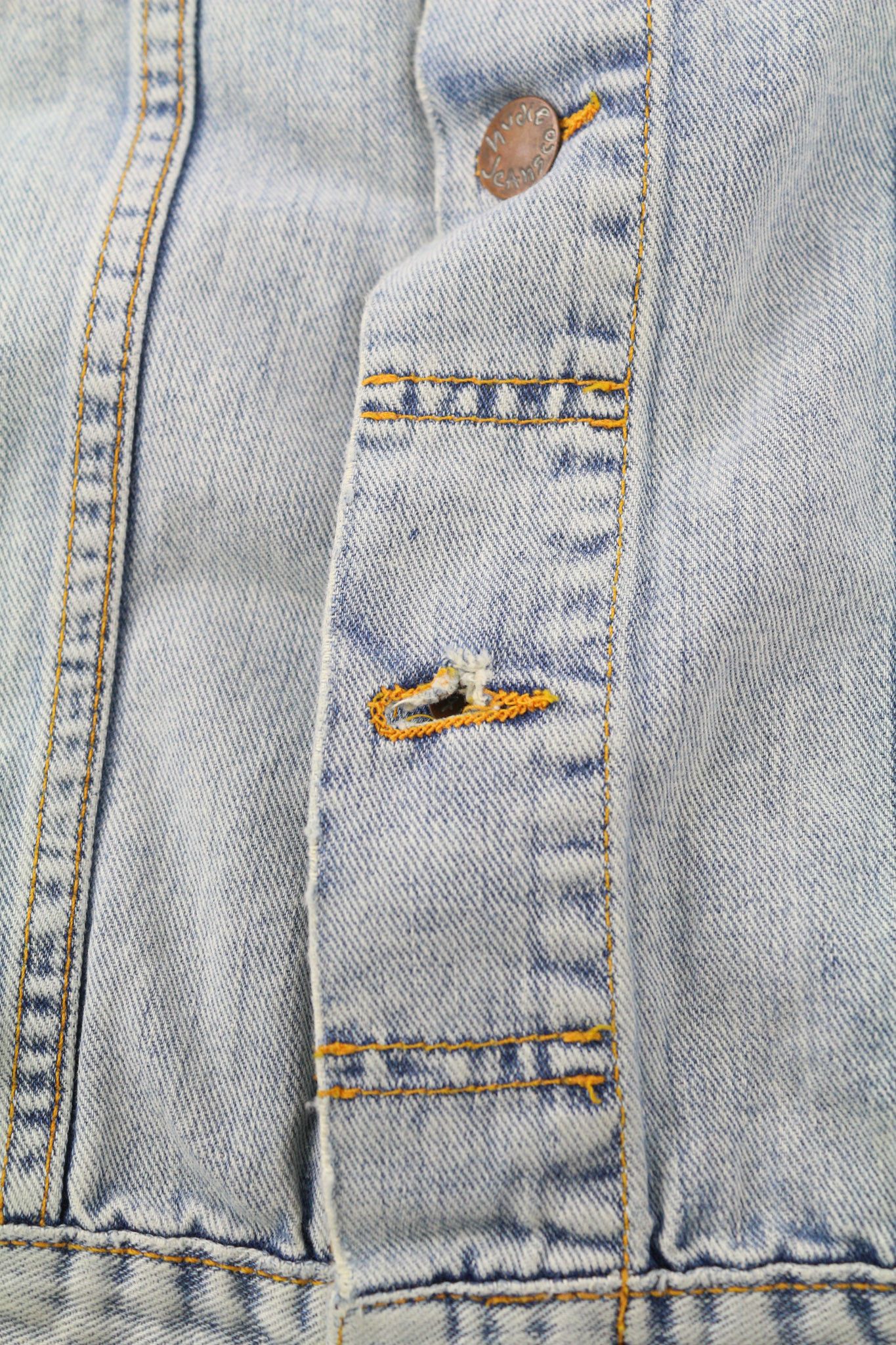 Nudie Jeans TERRY M Denim Bleach Washed Cotton Jacket 80761 Size US M / EU 48-50 / 2 - 10 Thumbnail