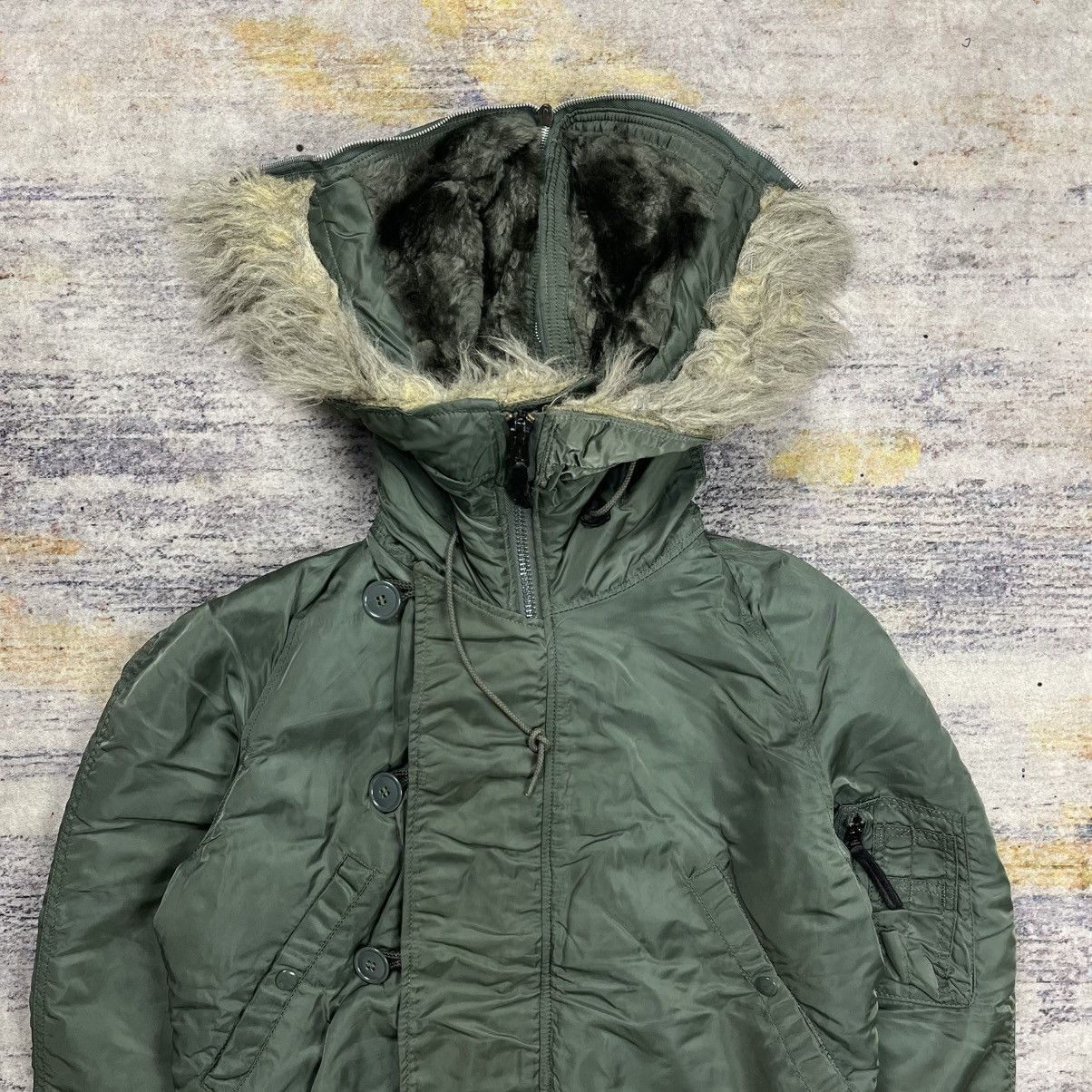 Alpha Industries Vintage Alpha industries attached hood N-2b bomber jacket Size US S / EU 44-46 / 1 - 3 Thumbnail
