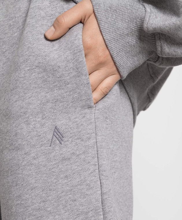The Attico o1s22i1n1024 Melange Cotton Sweatpant in Grey Size 25" / US 0 / IT 36 - 5 Thumbnail