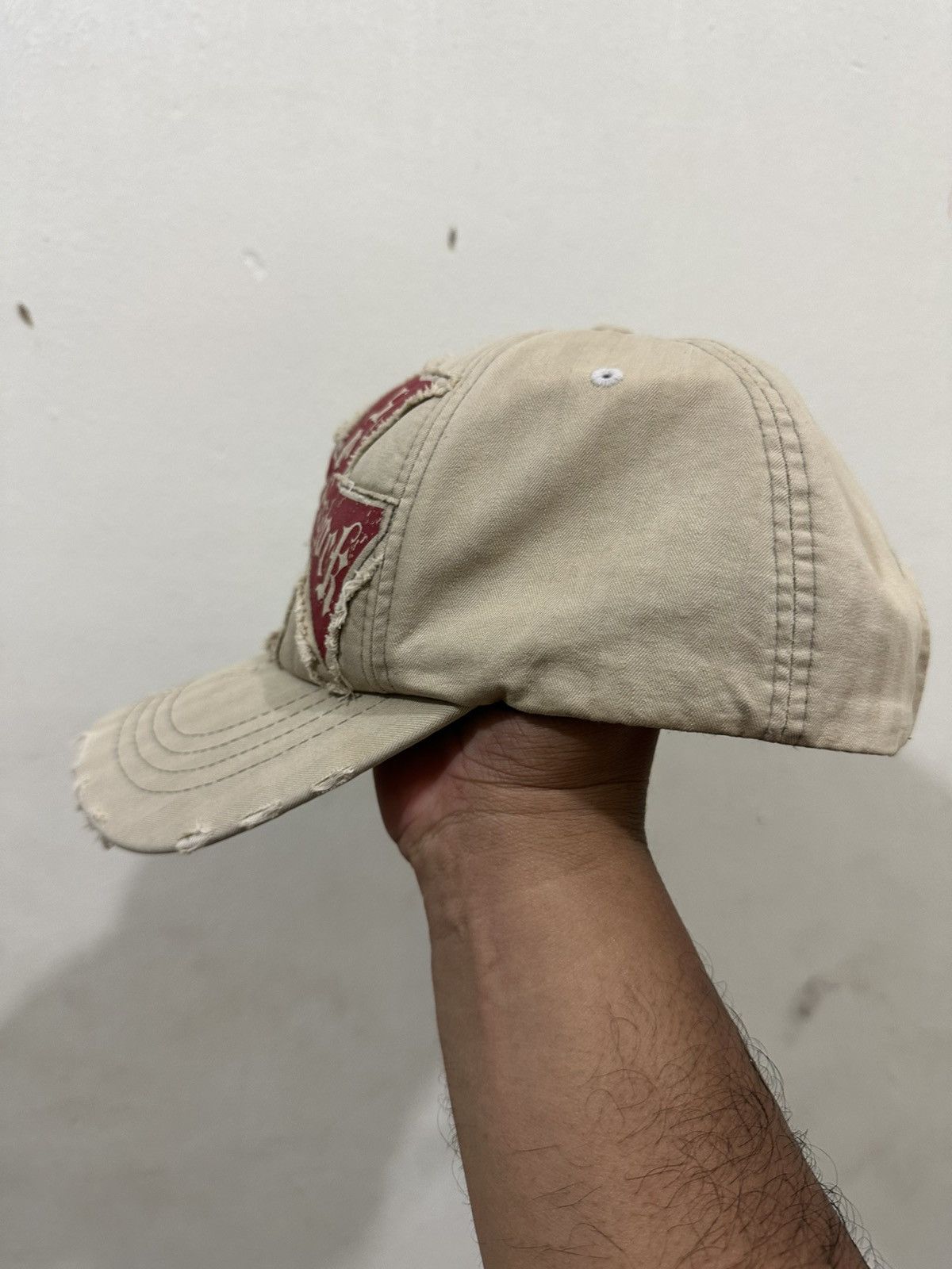 Japanese Brand VTG Cross BRIKENSTOCK Sports Distress Hat Size ONE SIZE - 3 Thumbnail