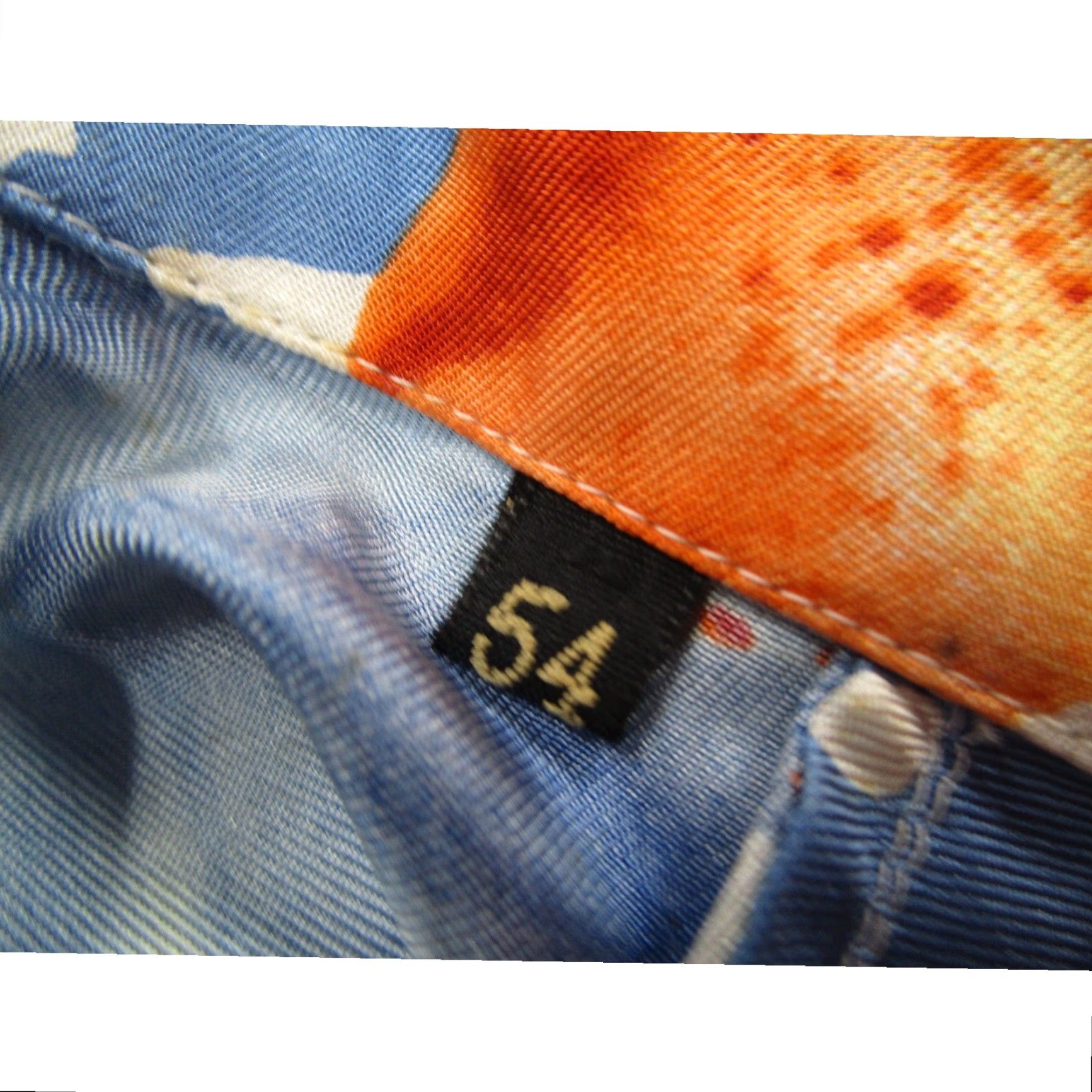 Versace VINTAGE Gianni Versace Silk Shirt Mens 54 XL Blue Orange Nautical Shell Orchid 90s Size US XL / EU 56 / 4 - 4 Thumbnail